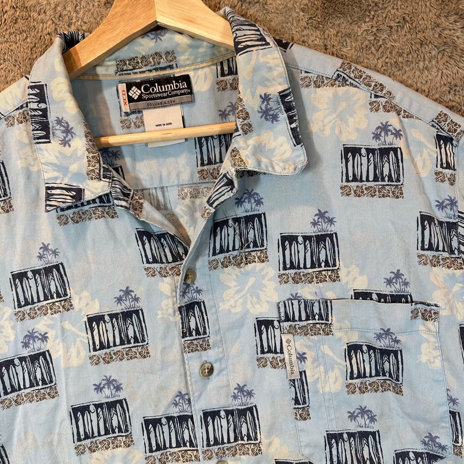Columbia Columbia XCO Short Sleeve Camp Shirt Hawaiian Men's XXL 2X Size US XXL / EU 58 / 5 - 3 Thumbnail