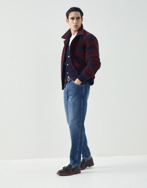 Brunello Cucinelli o1w1db10924 Cardigan in Navy Size US XL / EU 56 / 4 - 5 Thumbnail