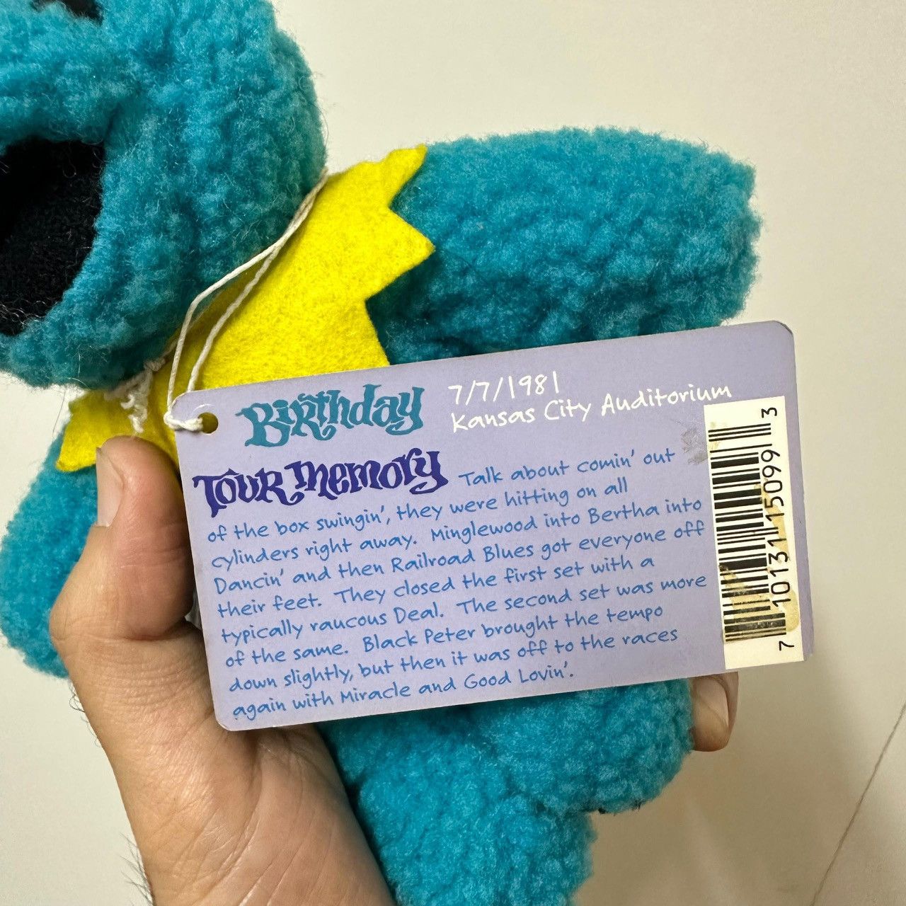 Grateful Dead × Liquid Blue Grateful Dead Railroad Blue Bear 2005 Plush w/ Tags Size ONE SIZE - 5 Thumbnail