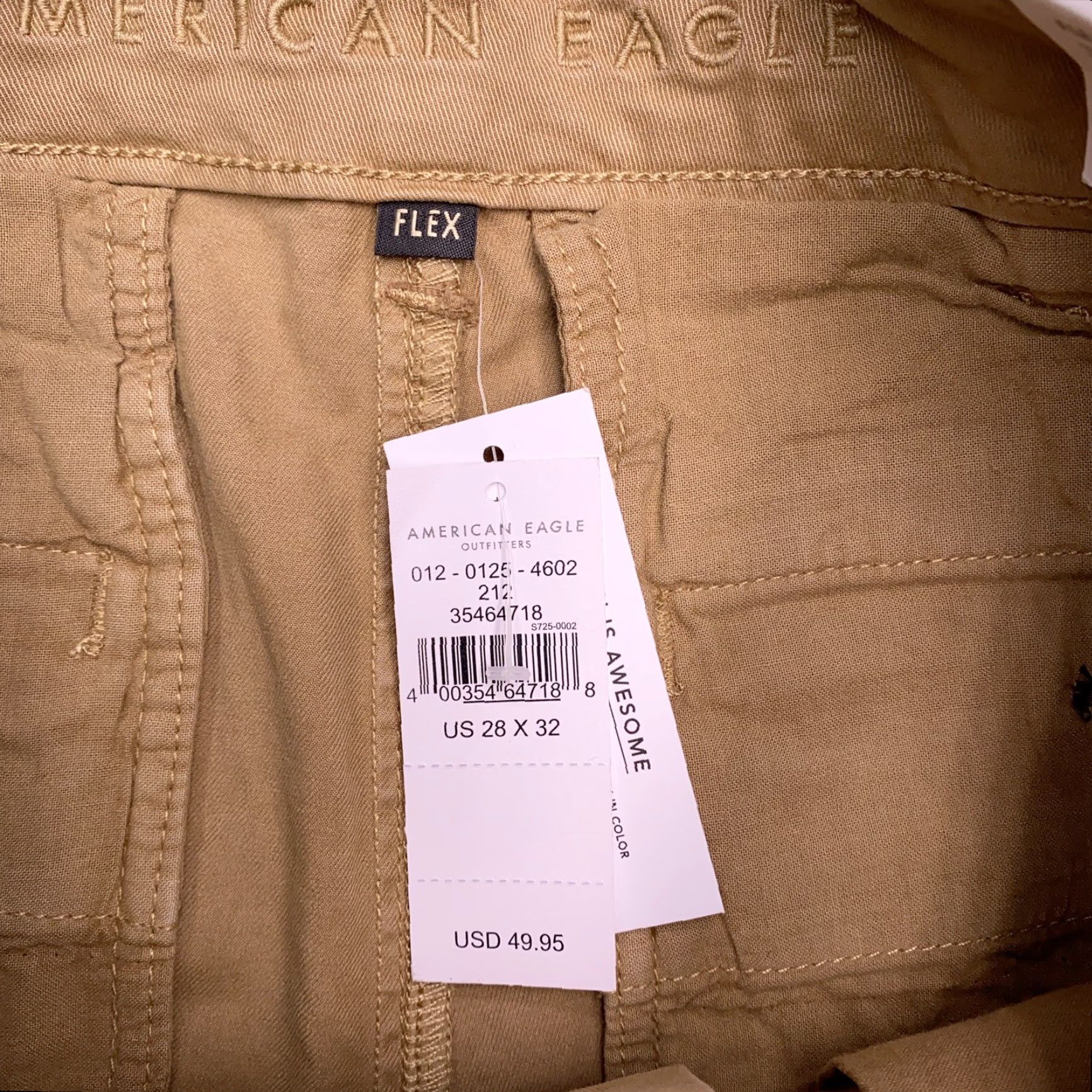 American Eagle Outfitters American Eagle Outfitters Original Straight Pants Mens 28x32 Khaki Mid Rise New Size US 28 / EU 44 - 5 Thumbnail