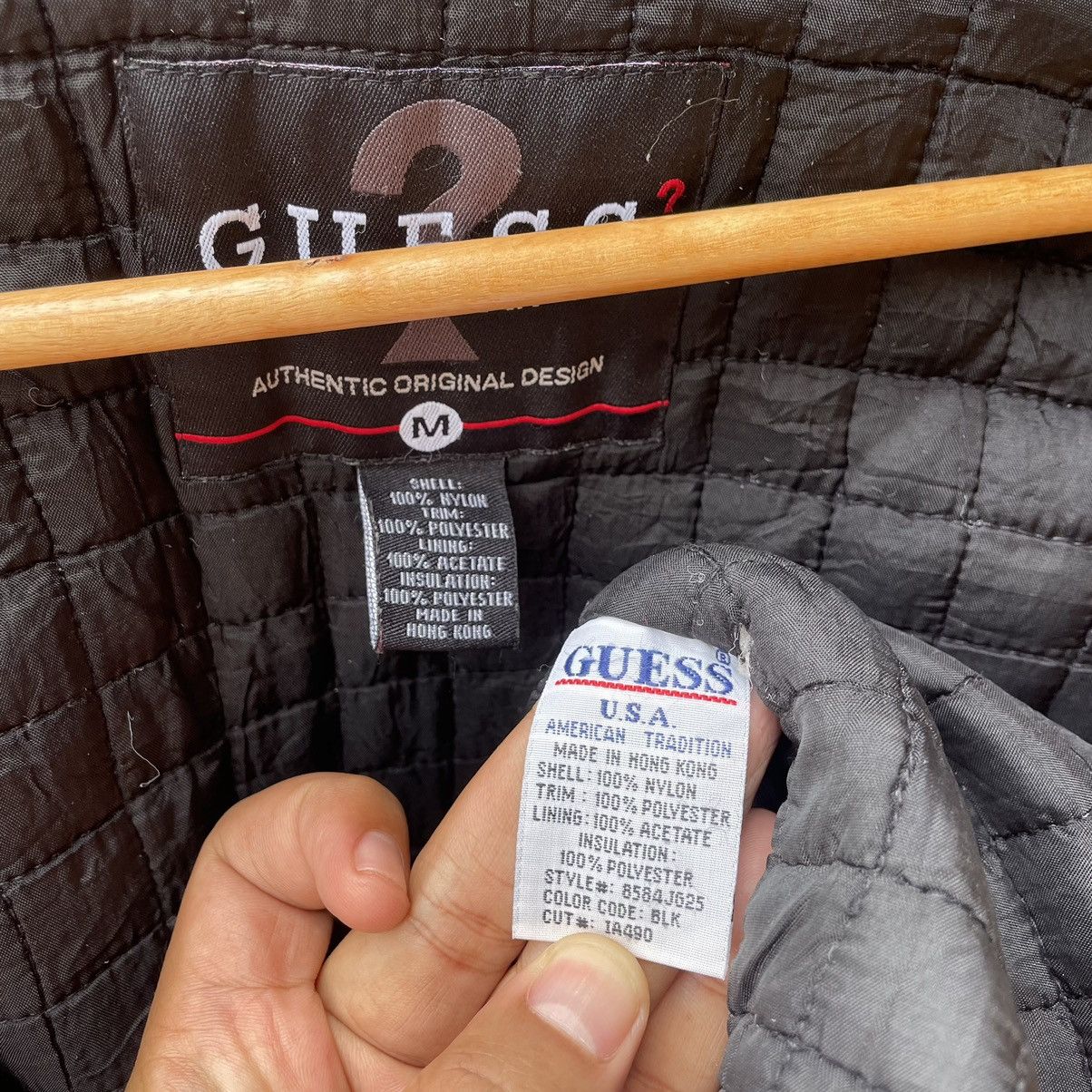 Guess × Vintage 🔥Vintage 90s Guess Full Zipper Puffer Light Jacket Size US M / EU 48-50 / 2 - 12 Thumbnail