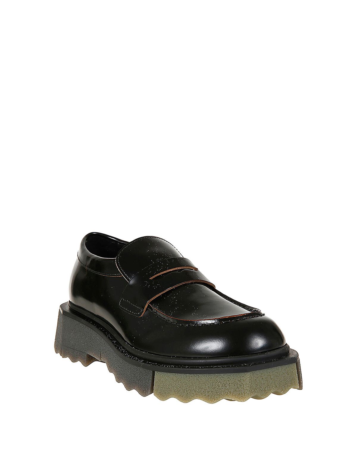 Off-White o1gr1nt0125 Calf Sponge Loafers in Black Size US 9 / IT 39 - 2 Thumbnail