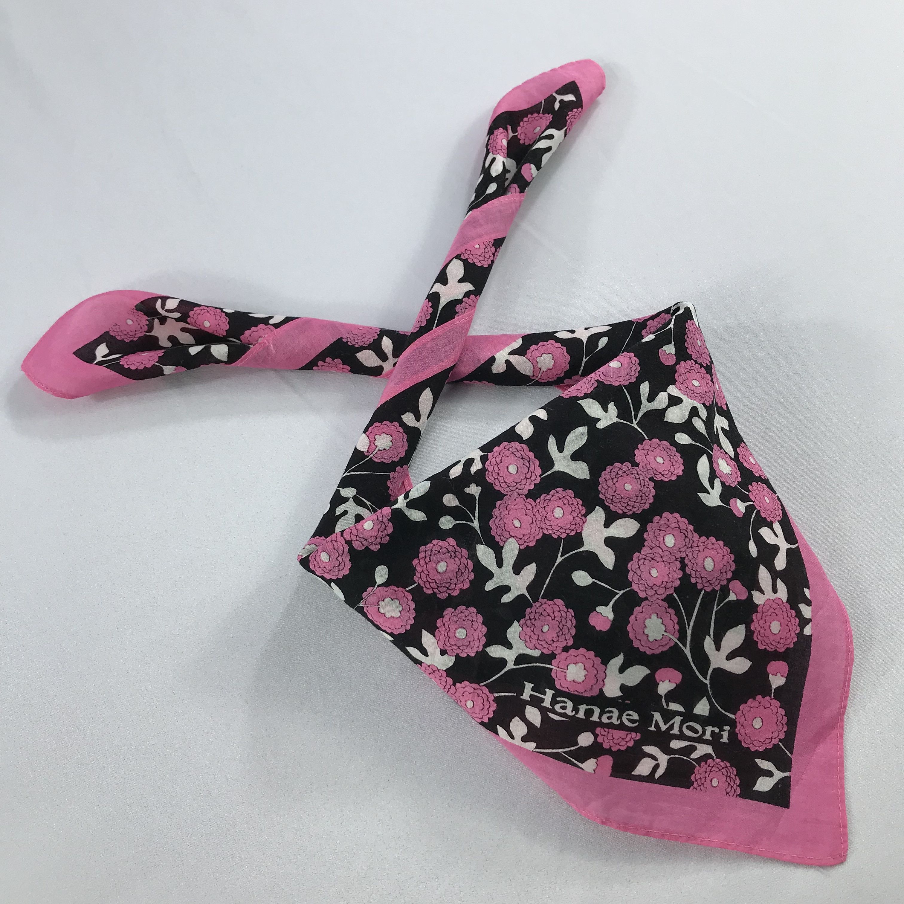 Hanae Mori × Vintage Hanae Mori Bandana / Handkerchief / Neckerchief - S2698 Size ONE SIZE - 4 Thumbnail