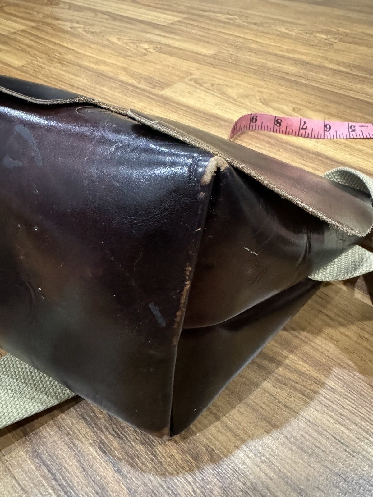 Japanese Brand × Leather UNI&CO JAPAN FULLY LEATHER CROSSBACK BAG Size ONE SIZE - 11 Thumbnail