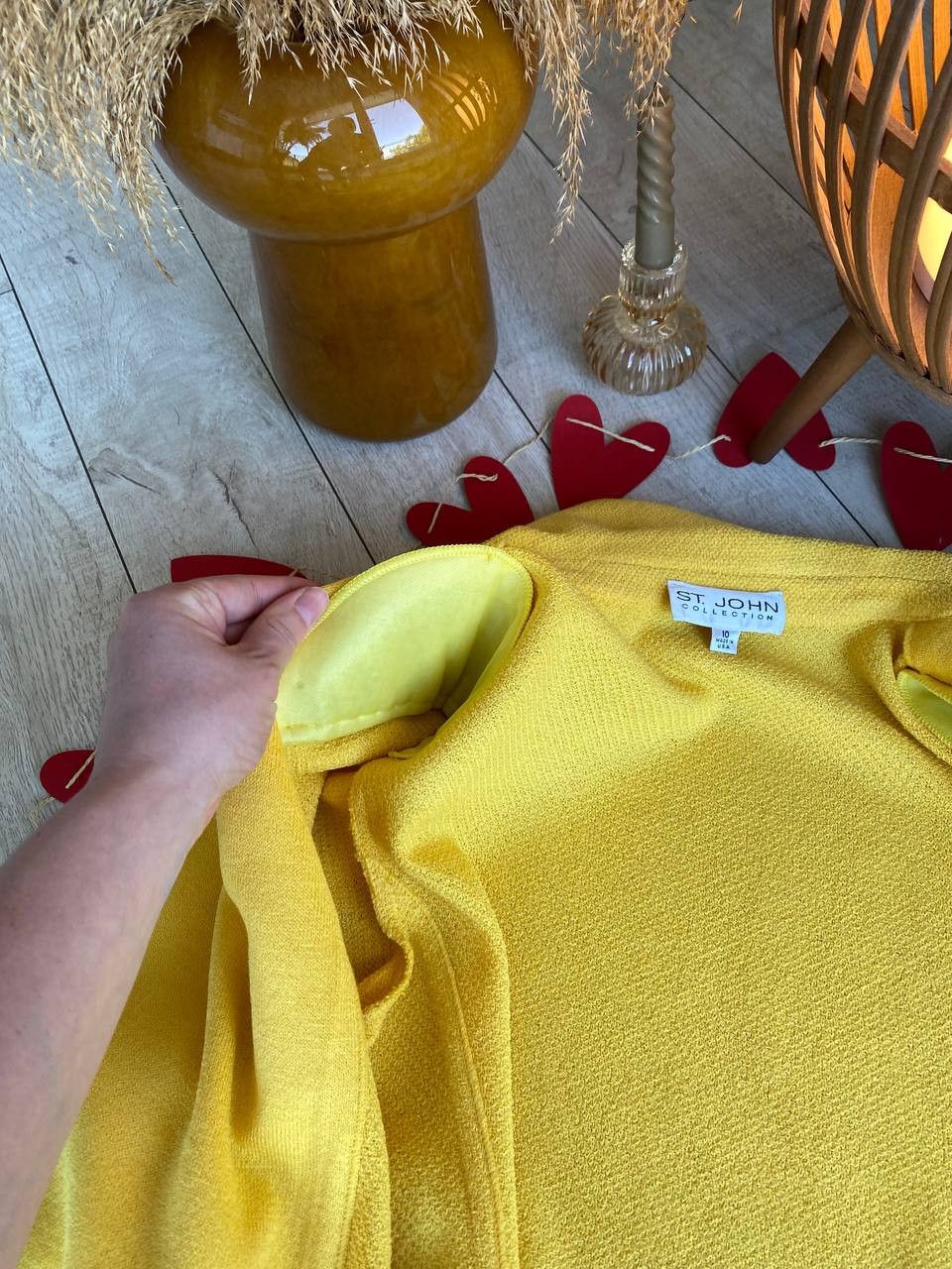 St. John St. John Collection Yellow Button-Up Jacket Size L / US 10 / IT 46 - 6 Thumbnail