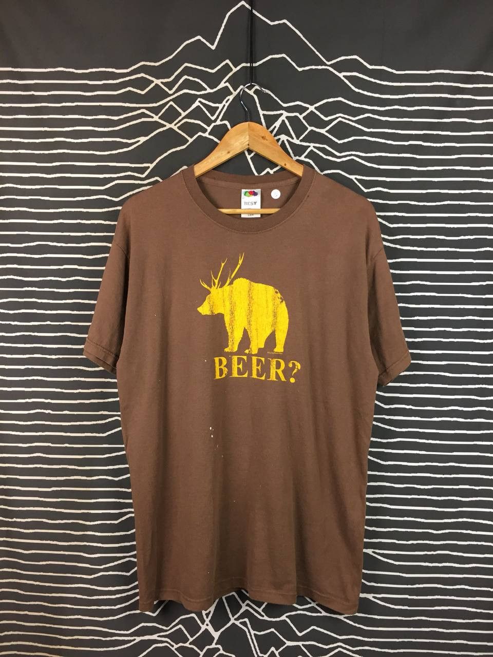 Vintage Vtg Y2K FOTL 50/50 DirtyRagz Beer Deer Bear Novelty Tee Size US L / EU 52-54 / 3 - 2 Thumbnail