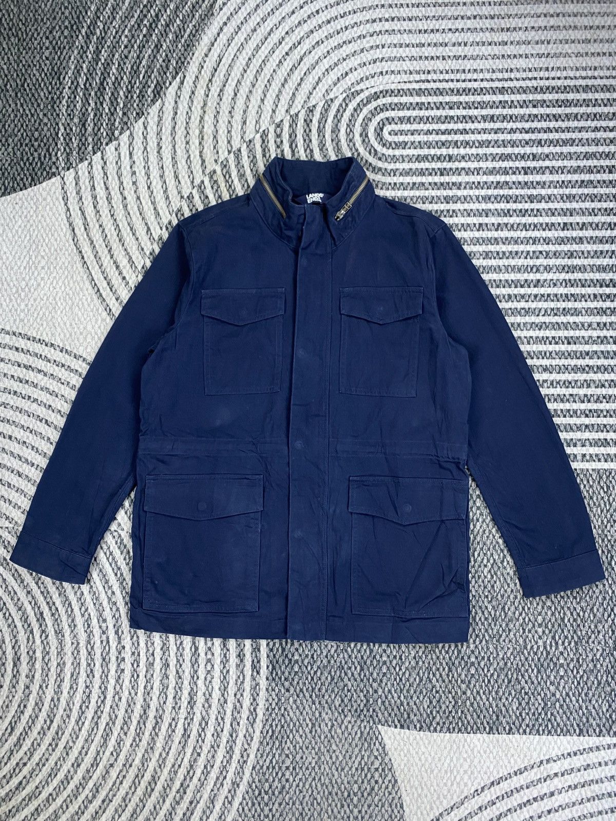 Lands' End Vintage Lands’ End Navy Blue Utility Field Zipper Jacket Size US M / EU 48-50 / 2 - 1 Thumbnail