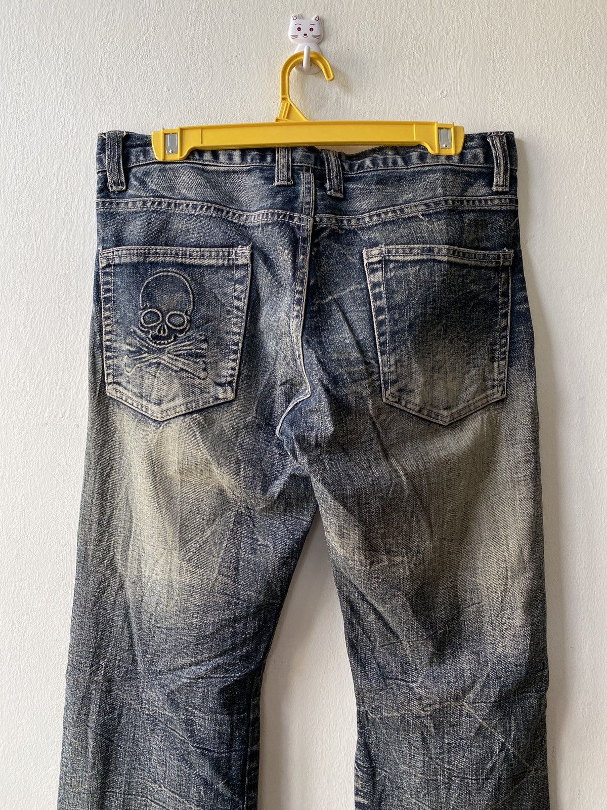 Japanese Brand Japanese Brand Root Three Skulls Design Distressed Denim Size US 32 / EU 48 - 8 Thumbnail