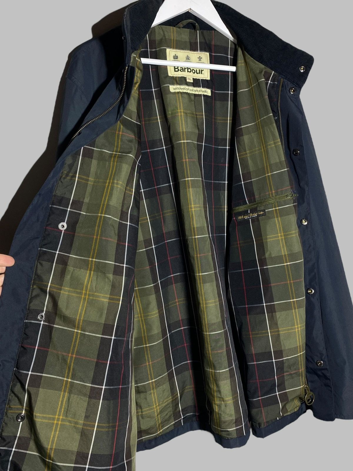 Barbour 🔥 BARBOUR INTL NAVY WINDBREAKER JACKET MOTO BRITISH ICON Size US XXL / EU 58 / 5 - 14 Thumbnail