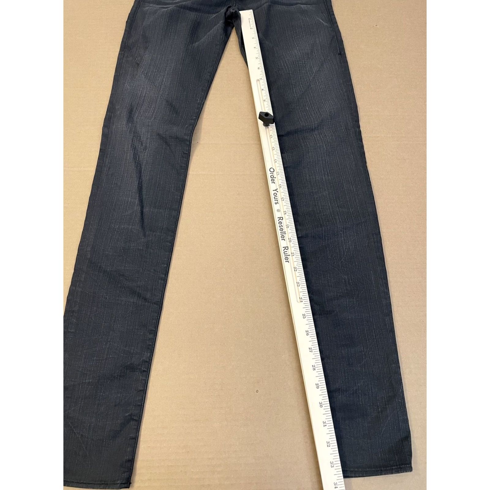 Vintage Rock & Republic Jeans Womens 25 Gray Skinny Zipper Fly Pockets Distress Ladies Size 42" / US 20 - 5 Thumbnail