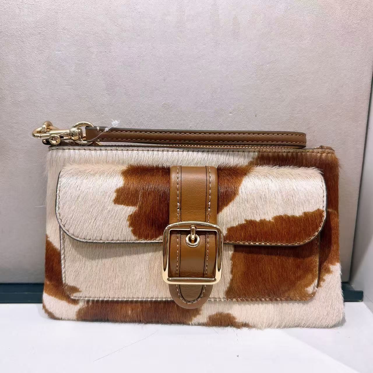 Coach Ashton Wristlet in Haircalf Cow Print CDY07 Size ONE SIZE - 1 Thumbnail