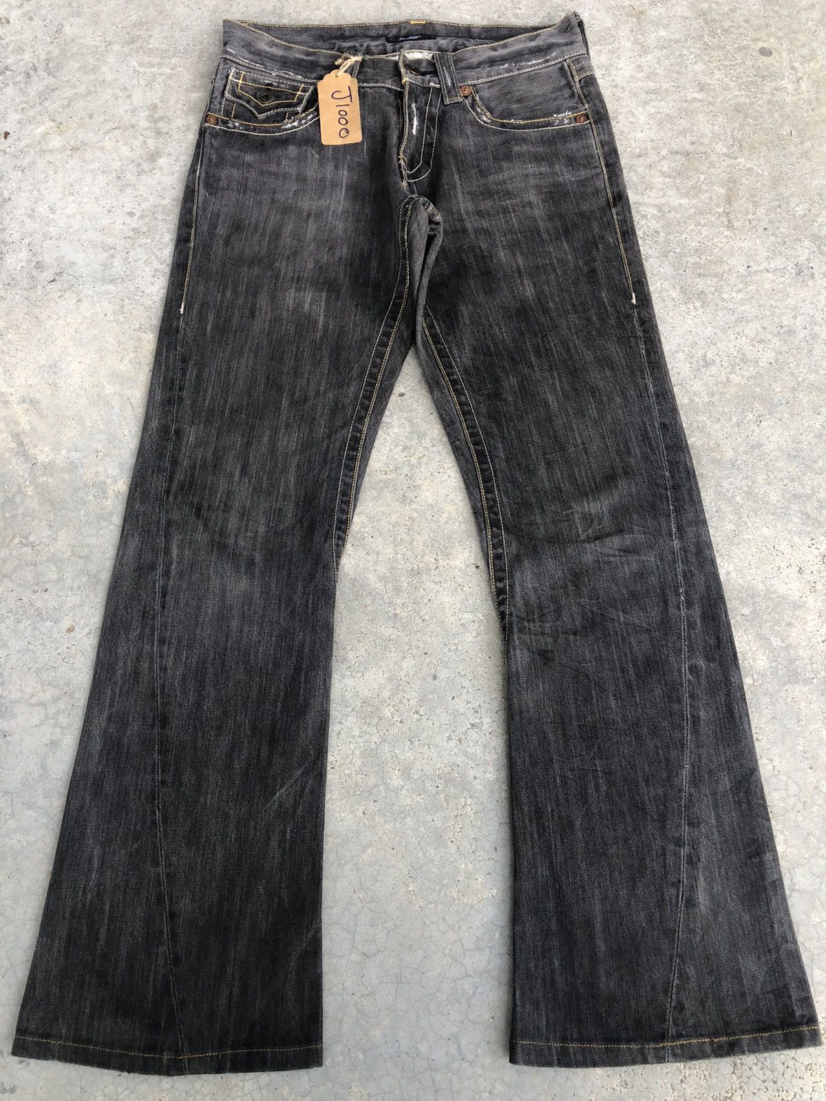 Japanese Brand Japanese Grancasa Flared Jeans Distressed Jeans Size US 31 - 1 Thumbnail