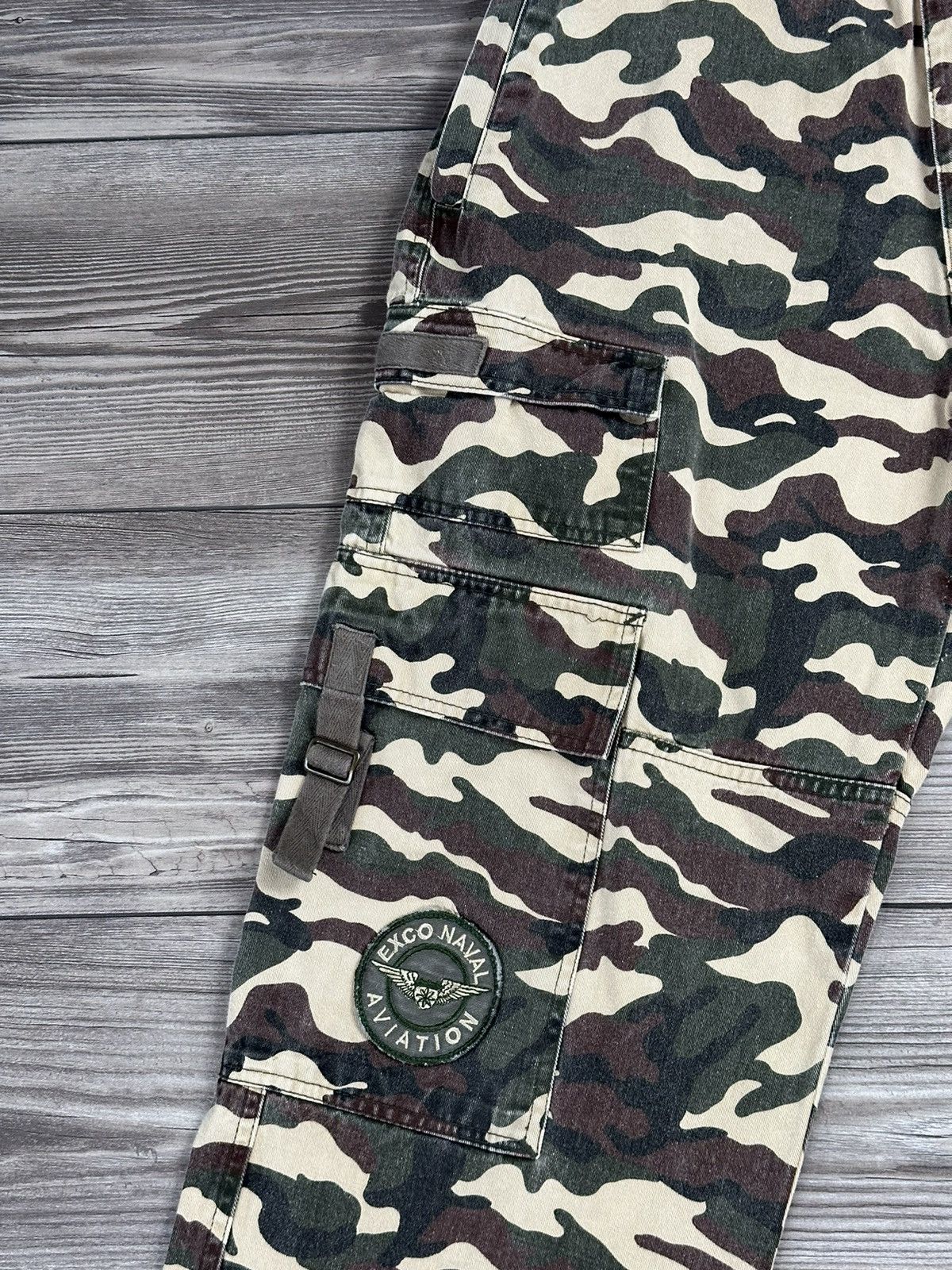 JNCO Crazy Y2K Exco Naval Aviation Camo Cargo Pants Size US 32 / EU 48 - 4 Thumbnail