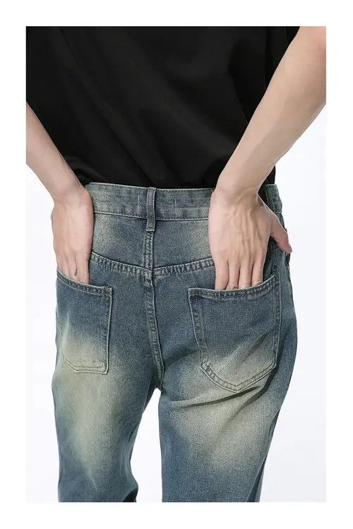 Other Blue Distressed Washed Flared Jeans Size US 33 - 5 Thumbnail