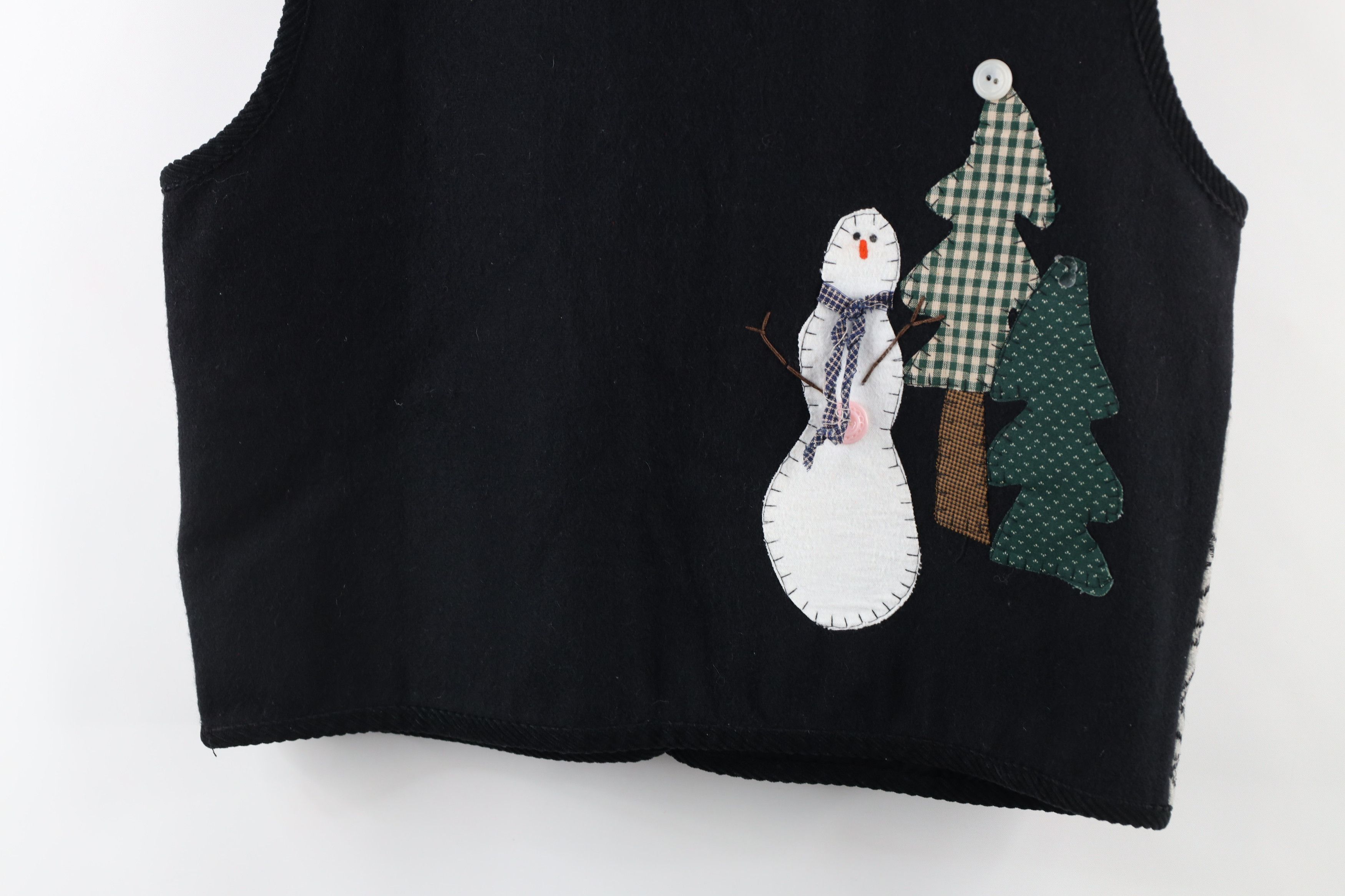 Vintage Vintage 90s Streetwear Christmas Patchwork Vest Jacket Size L / US 10 / IT 46 - 14 Thumbnail