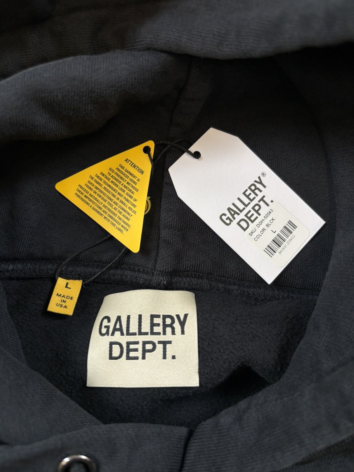 Gallery Dept. Gallery Dept Paint Logo Hoodie, Washed Black Size US L / EU 52-54 / 3 - 12 Thumbnail