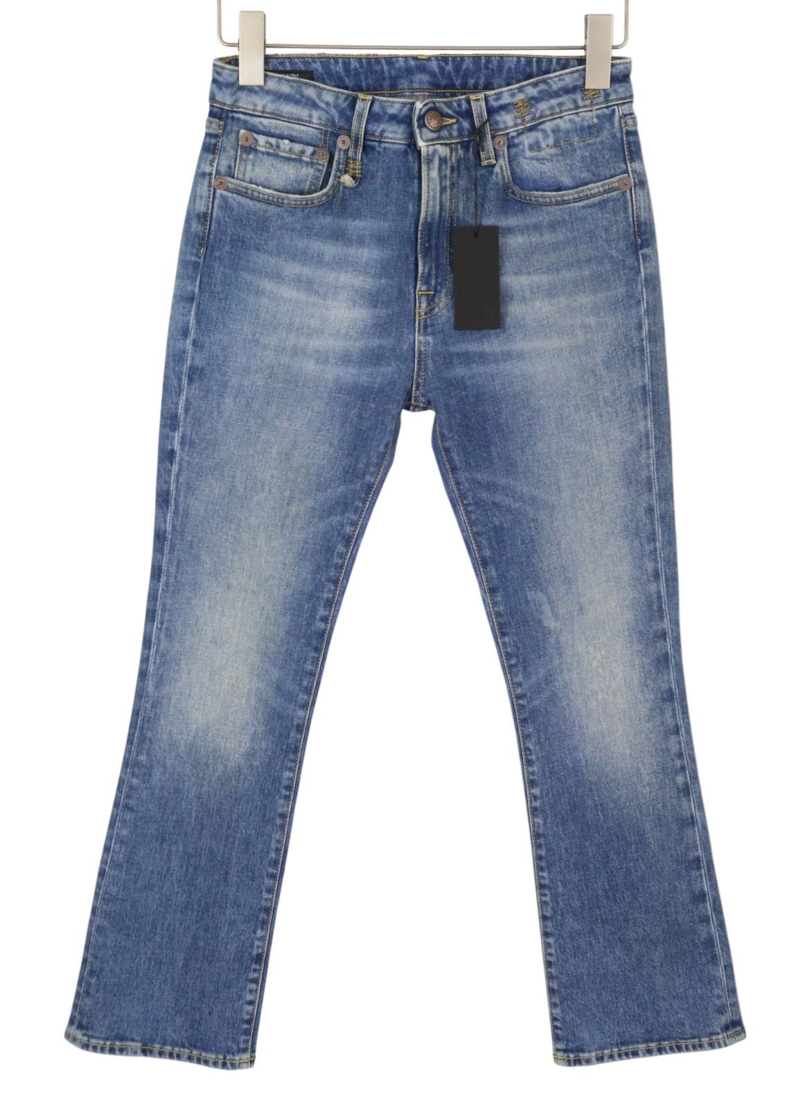 R13 KICK FIT 27 Jasper Stretch Faded Cropped Blue PS26 89040 Size 27" / US 4 / IT 40 - 2 Thumbnail