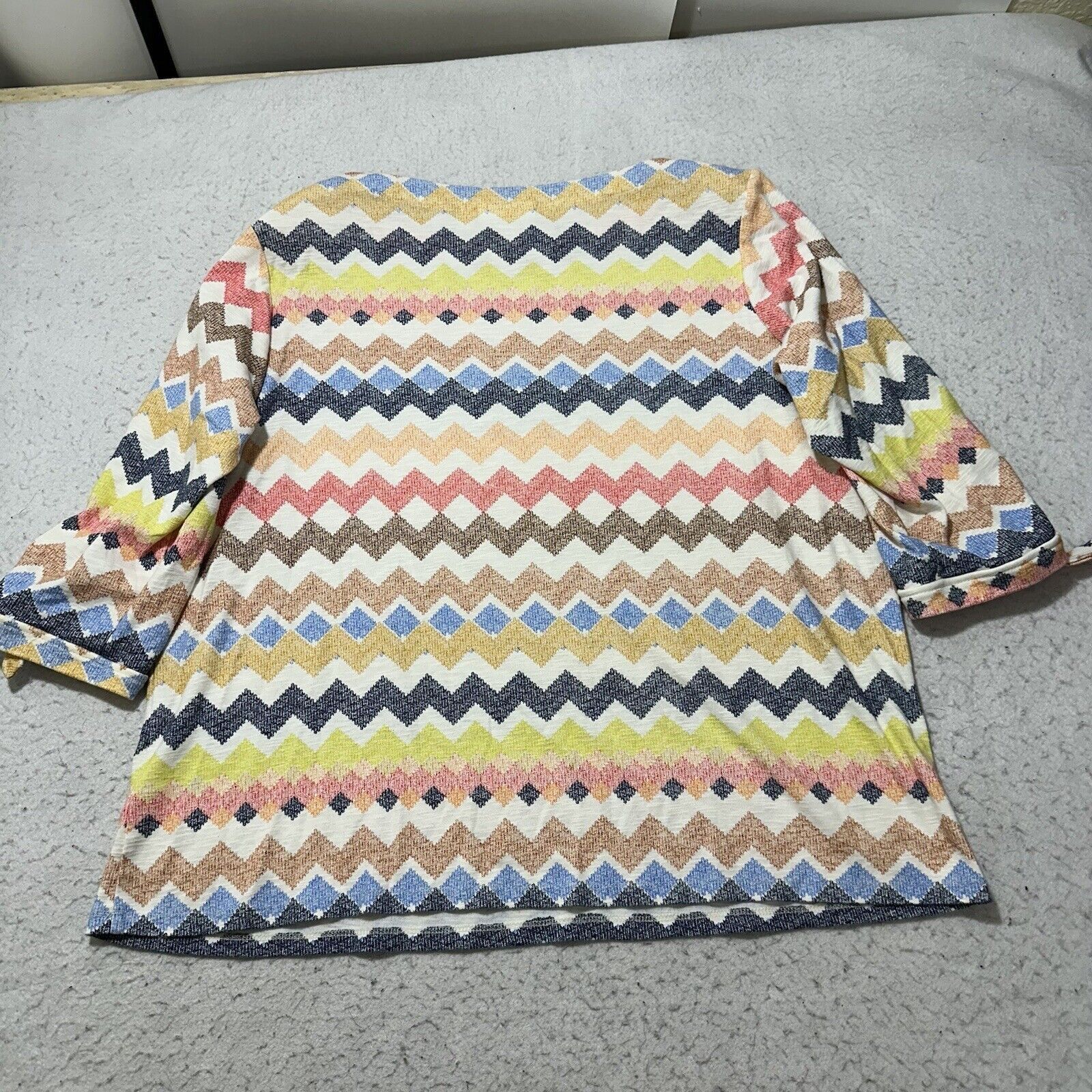 Other Rafaella 1X Chevron Striped Lightweight Sweater Knit Top Size XL / US 12-14 / IT 48-50 - 10 Thumbnail