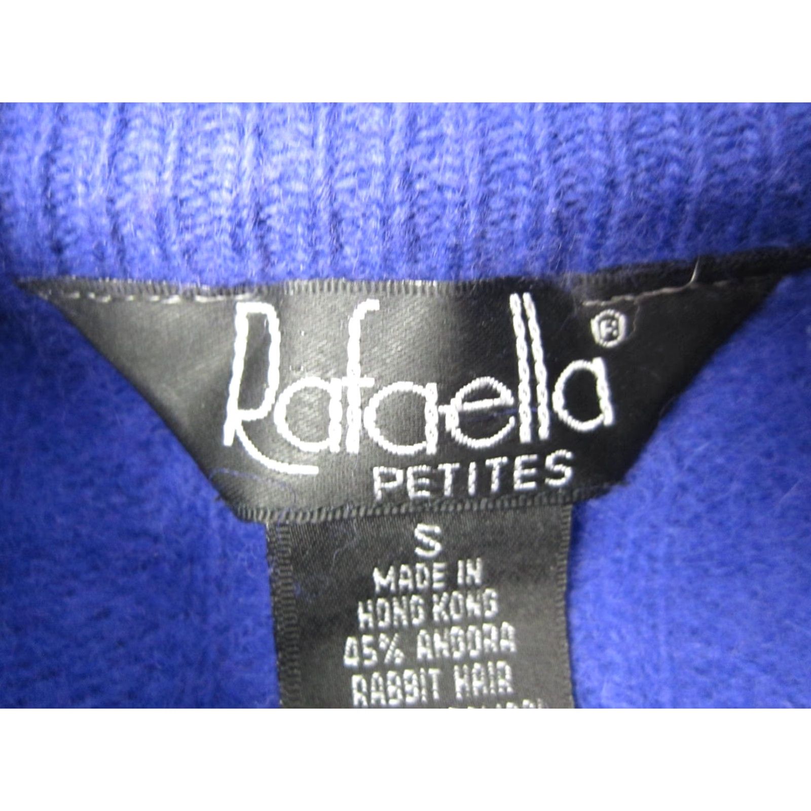 Vintage VINTAGE Rafaella Sweater Womens Small Blue Purple Angora Lambswool Mock Neck Size S / US 4 / IT 40 - 3 Thumbnail