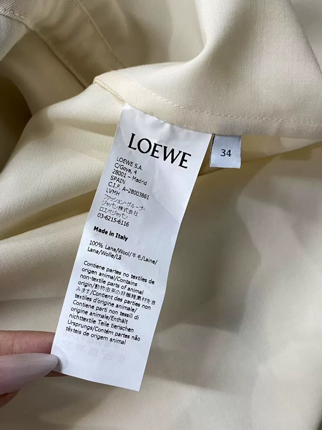 Loewe Loewe White Brown Colorblock Long Trench Coat Size US 7 / EU 40 - 6 Thumbnail