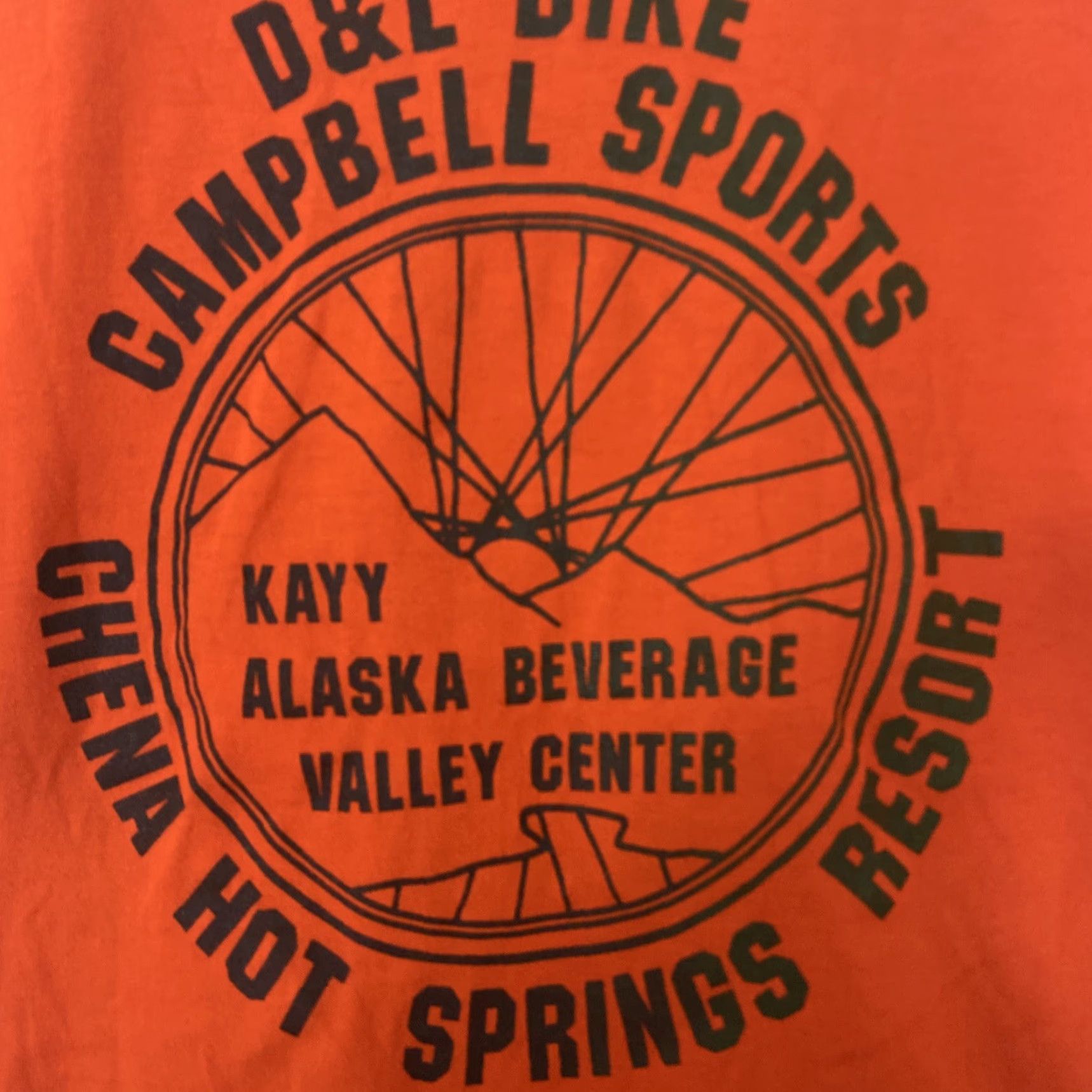 Russell Athletic VINTAGE Men’s M T-Shirt Orange Chena Hot Springs Bike Classic Turtles USA 1980s Redick Art Mens Newrch Sleeve Short Cotton Blend White? Size US M / EU 48-50 / 2 - 5 Thumbnail