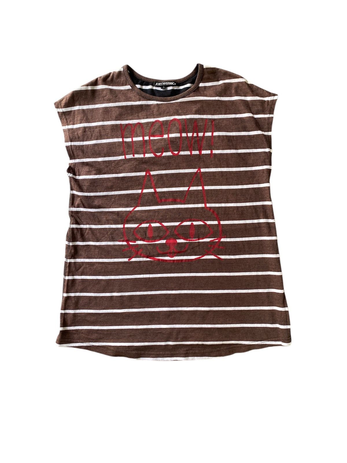 Vtg Hysteric Cat Meow stripe