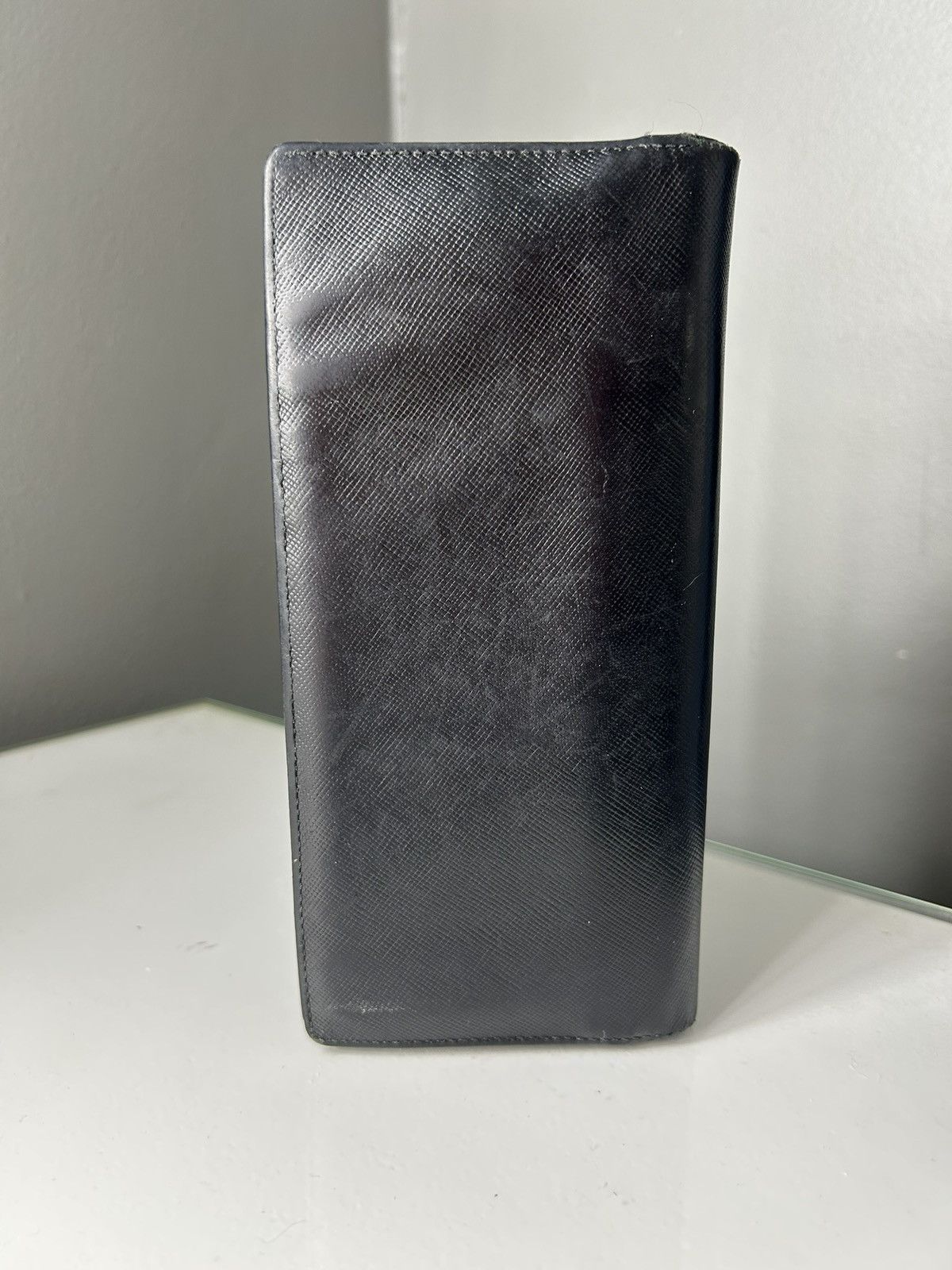 Prada Vintage Prada Black Saffiano Leather Flap Wallet w COA Size ONE SIZE - 10 Thumbnail