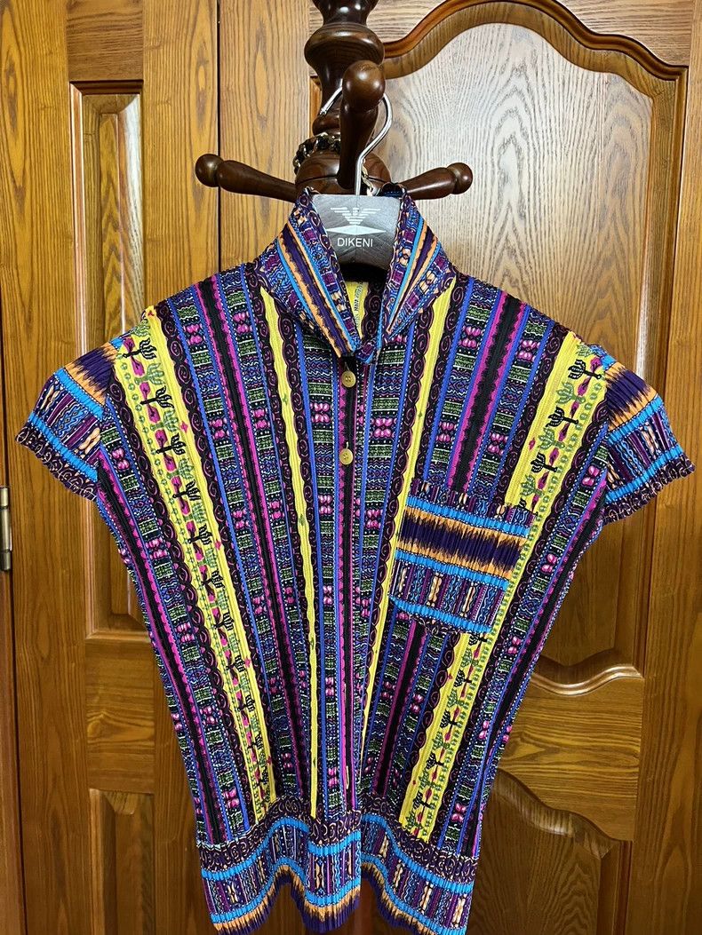 Issey Miyake Issey Miyake size:3 A blue-purple medieval short-sleeved e Size M / US 6-8 / IT 42-44 - 1 Thumbnail