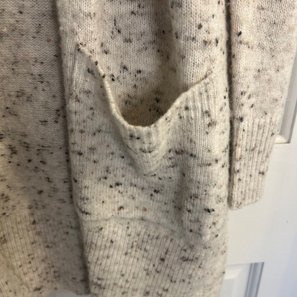Madewell Women's Madewell Cardigan Sweater XS White Black wool blend Size XS / US 0-2 / IT 36-38 - 6 Thumbnail