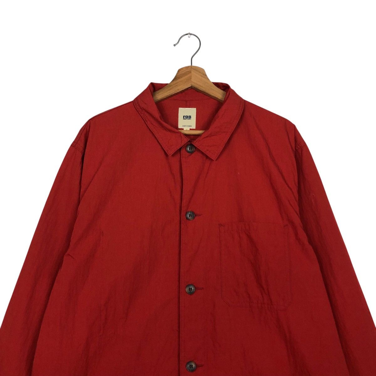 Japanese Brand 📌Rich Red Vintage Long Jacket Chore Detroit FOB Factory Size US L / EU 52-54 / 3 - 4 Thumbnail