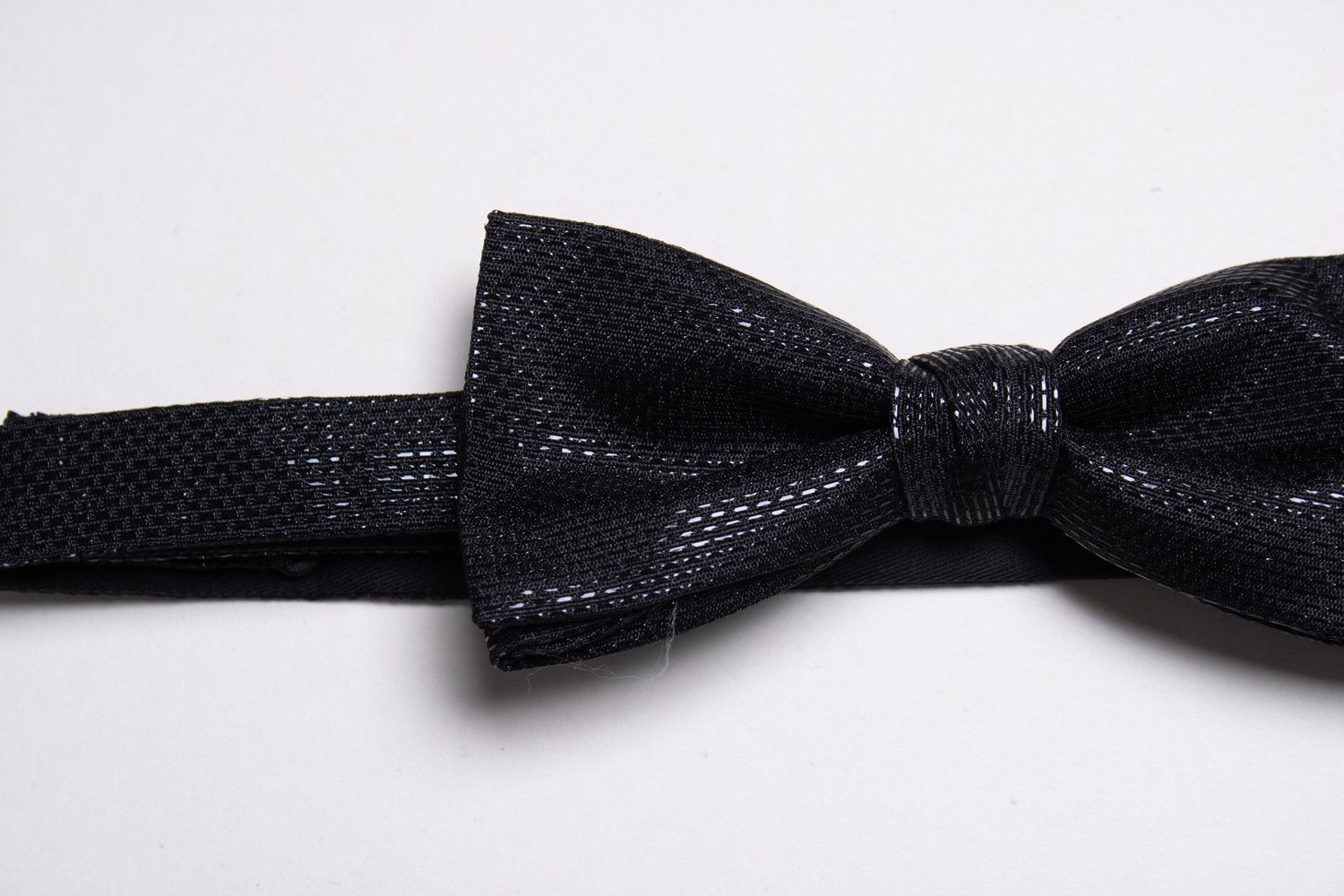 Saint Laurent Paris Saint Laurent, black shiny structure bow tie Size ONE SIZE - 3 Thumbnail