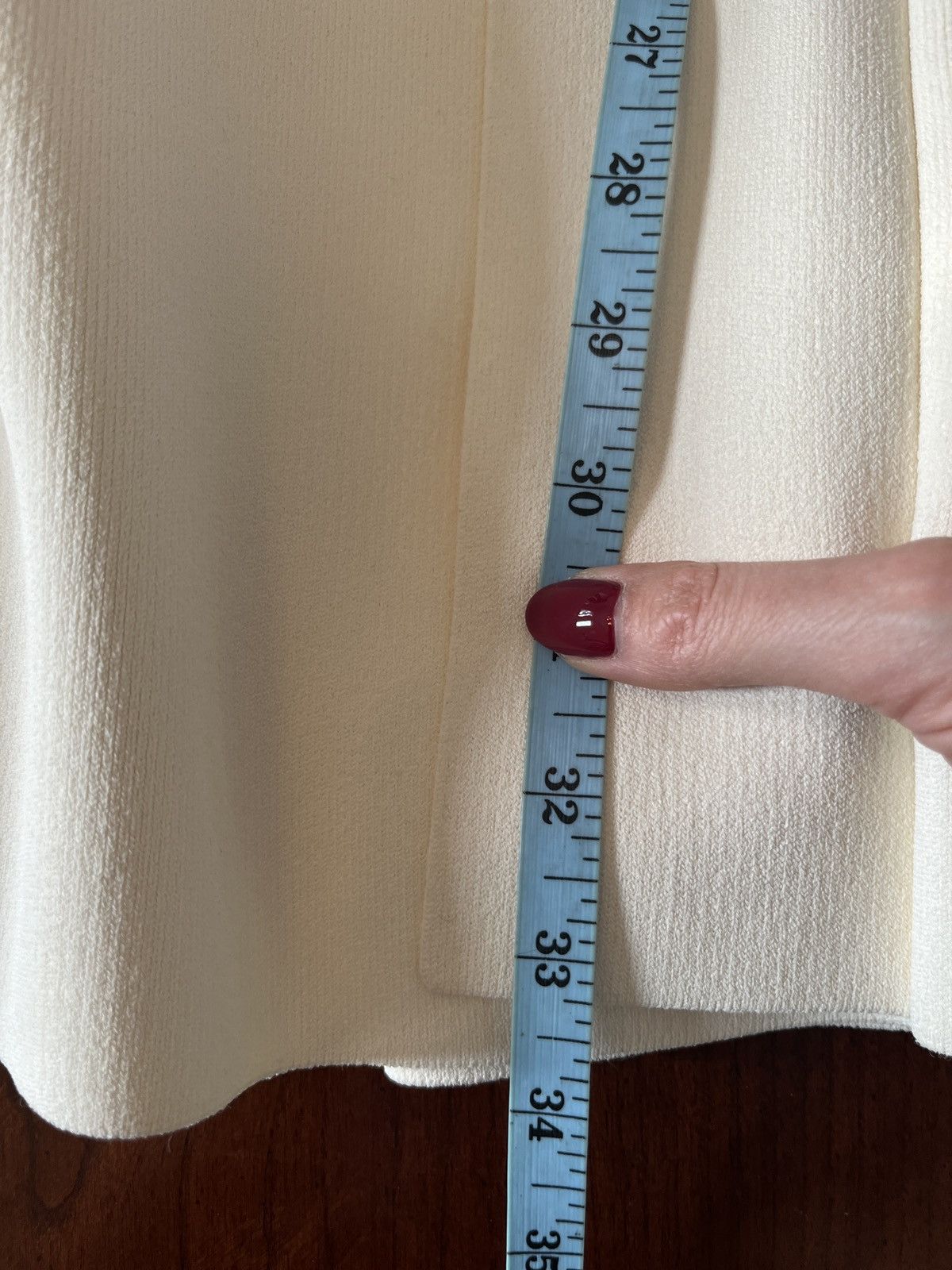 Jil Sander Cream knit pencil skirt Size 26" / US 2 / IT 38 - 6 Thumbnail