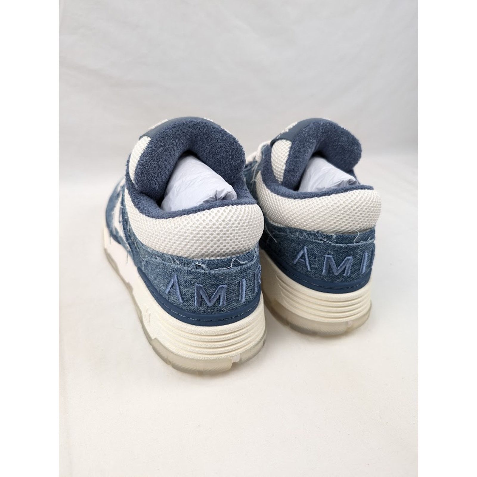 Amiri o1rshd1 Vintage Denim MA-1 Sneakers in Washed Indigo Size US 7 / EU 40 - 18 Thumbnail
