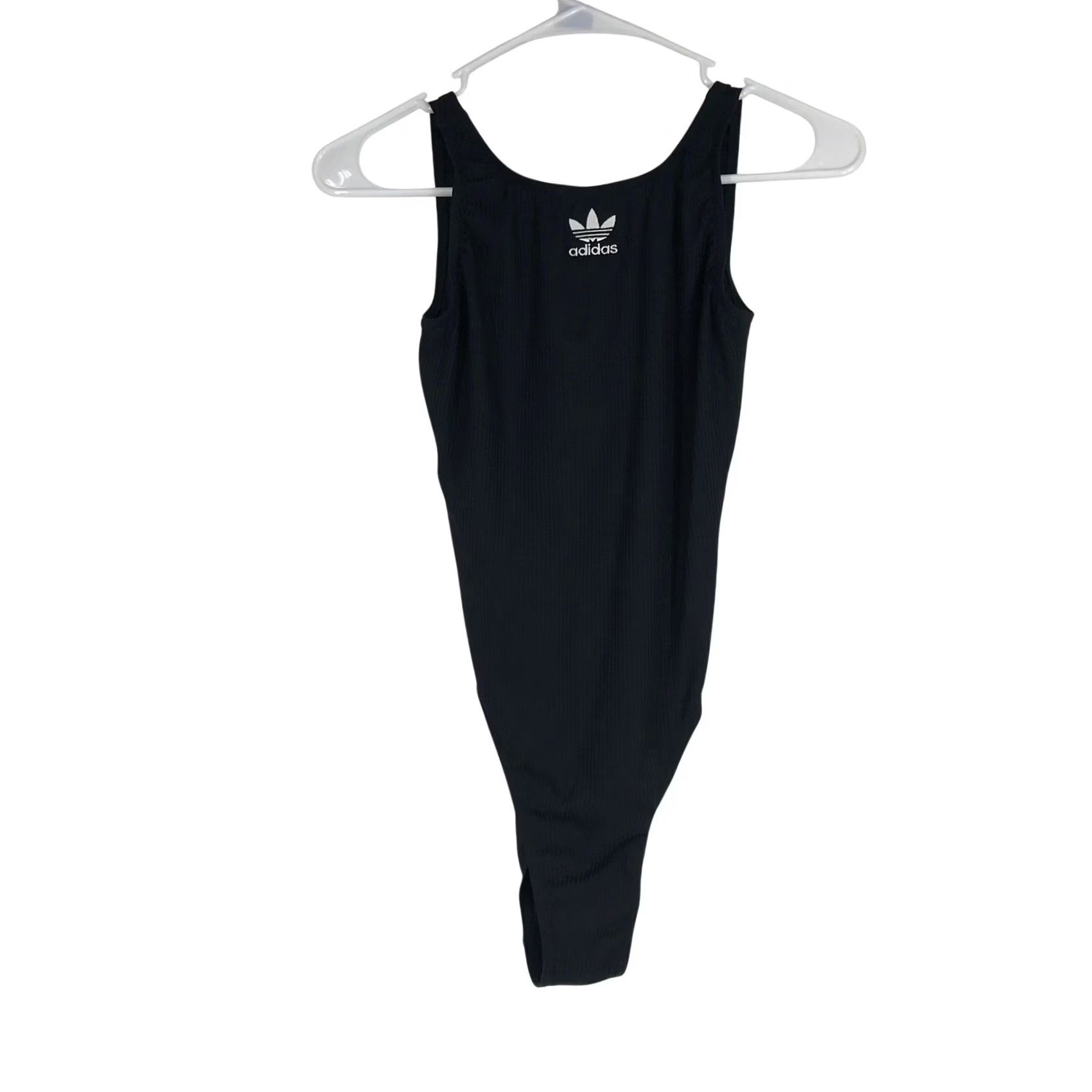Adidas Adidas Originals Ribbed Bodysuit Black Trefoil Logo High Cut Scoop Back Size 0 Women Regular Sleeveless Knit Stretch 90s Sports Size XS / US 0-2 / IT 36-38 - 2 Thumbnail