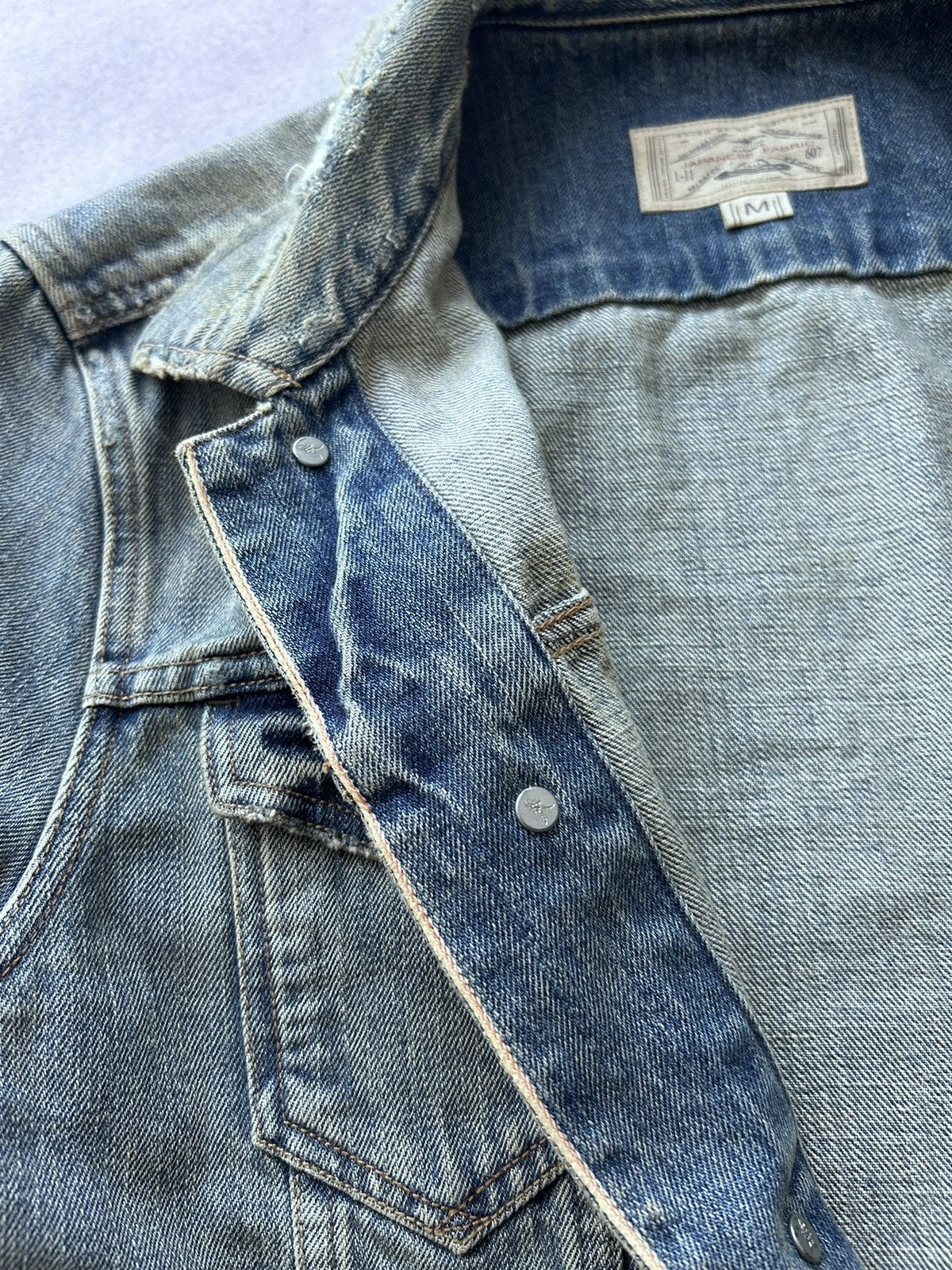 Allsaints Vintage Allsaints Japanese fabric denim jacket mens Size US M / EU 48-50 / 2 - 7 Thumbnail