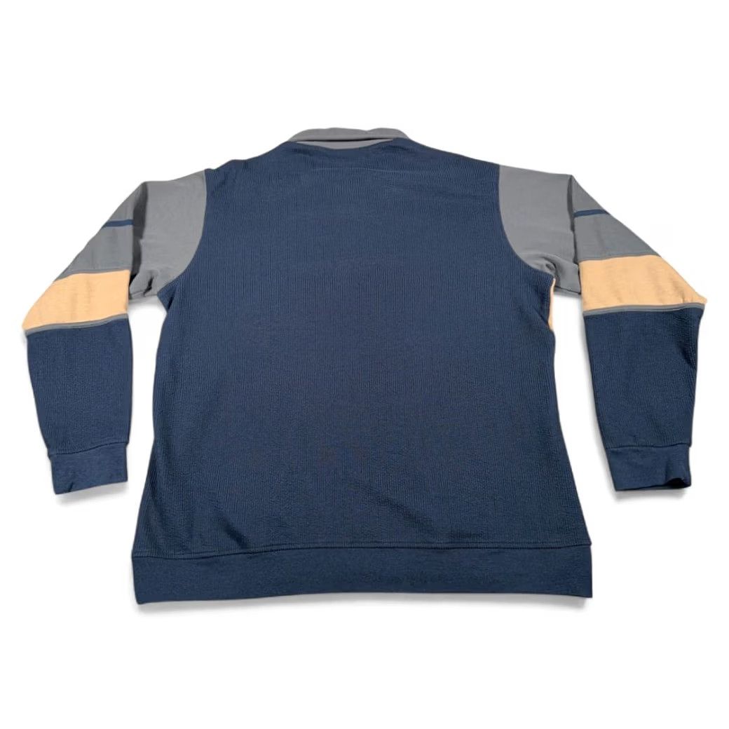 Haband Haband Sweater Adult XL Blue Colorblock Textured Dad Y2K Mens Pullover Long Sleeve Fleece Cotton Blend Size US XL / EU 56 / 4 - 3 Thumbnail