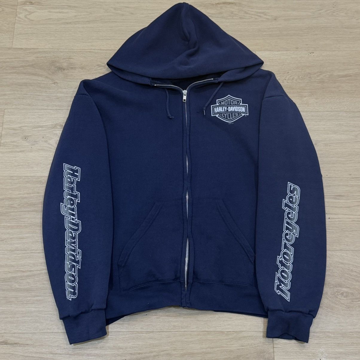 Harley Davidson VINTAGE Harley Davidson Blue Zipup Size US L / EU 52-54 / 3 - 1 Thumbnail