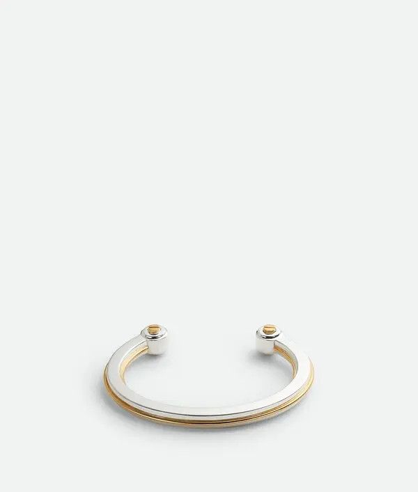 Bottega Veneta o1bcso1str0925 Size: S / Bolt Cuff Bracelet in Silver/Yellow Size ONE SIZE - 3 Thumbnail