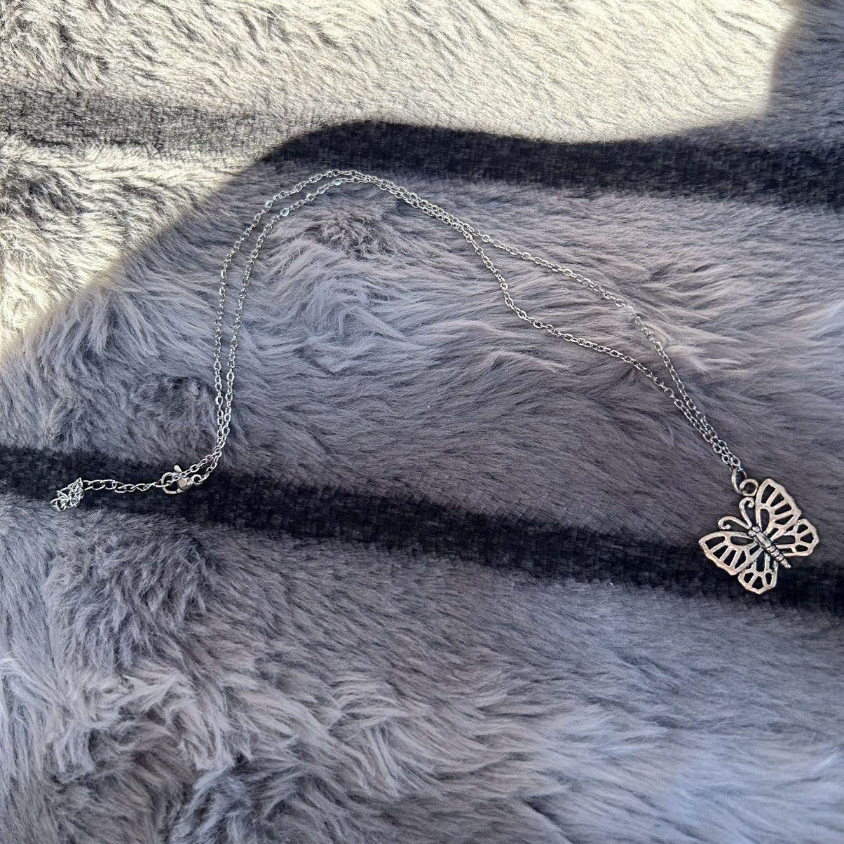 Handmade Handcrafted vintage butterfly pendant on chain necklace Size ONE SIZE - 7 Thumbnail