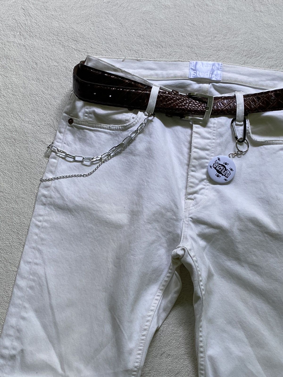 Acne Studios SICK💰 Acne Studios Town White Vintage Jeans Denim Size US 31 - 6 Thumbnail