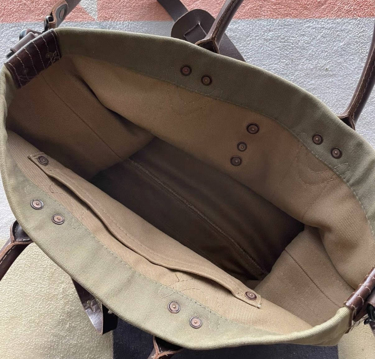 RRL Ralph Lauren RRL Ralph Lauren Double RL Canvas Tote Bag K22 Size ONE SIZE - 6 Thumbnail