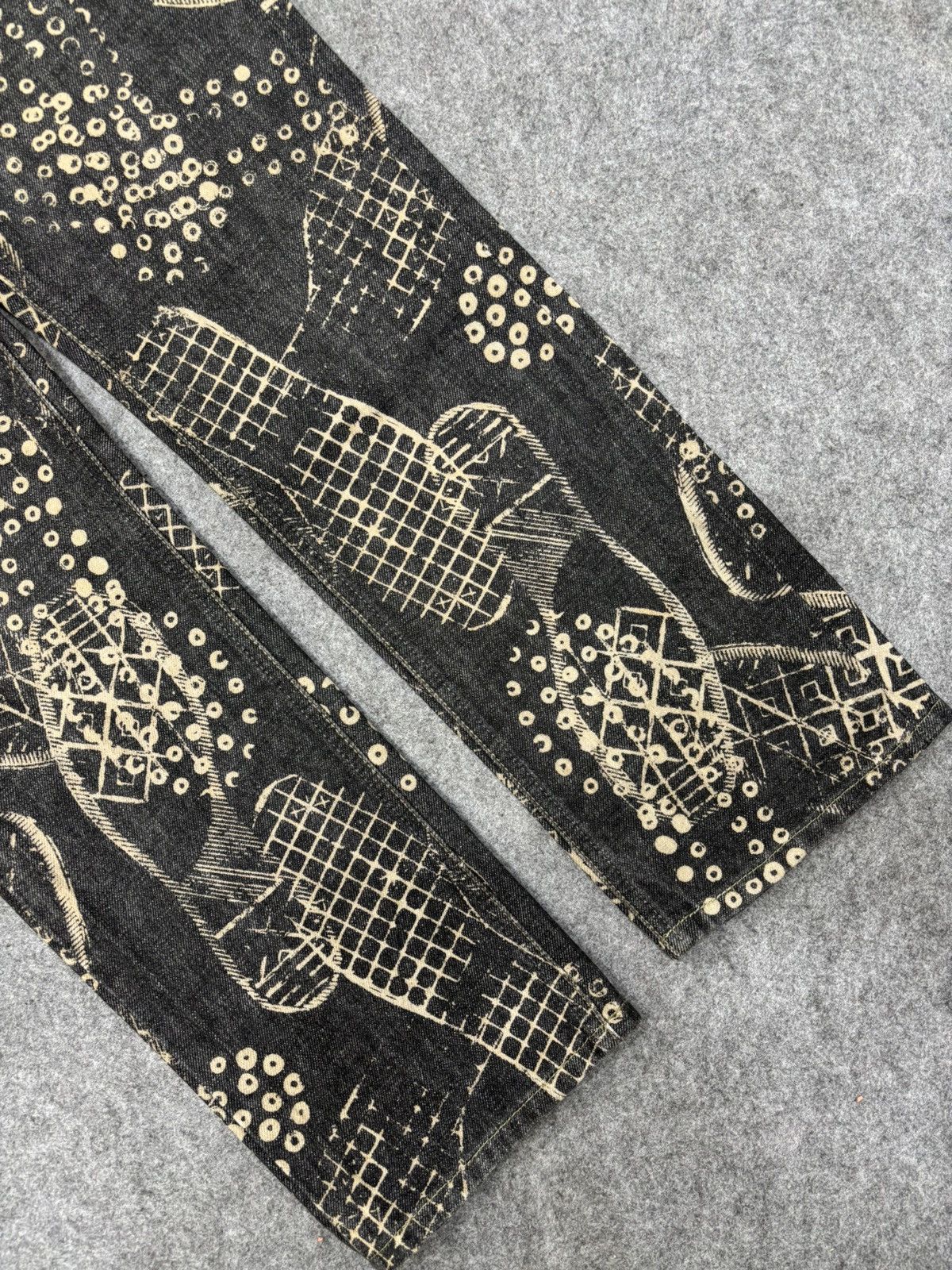 Japanese Brand 💥Very Rare💥Vtg Johnbull Boot Stomp Full Print Denim F670 Size US 28 / EU 44 - 5 Thumbnail
