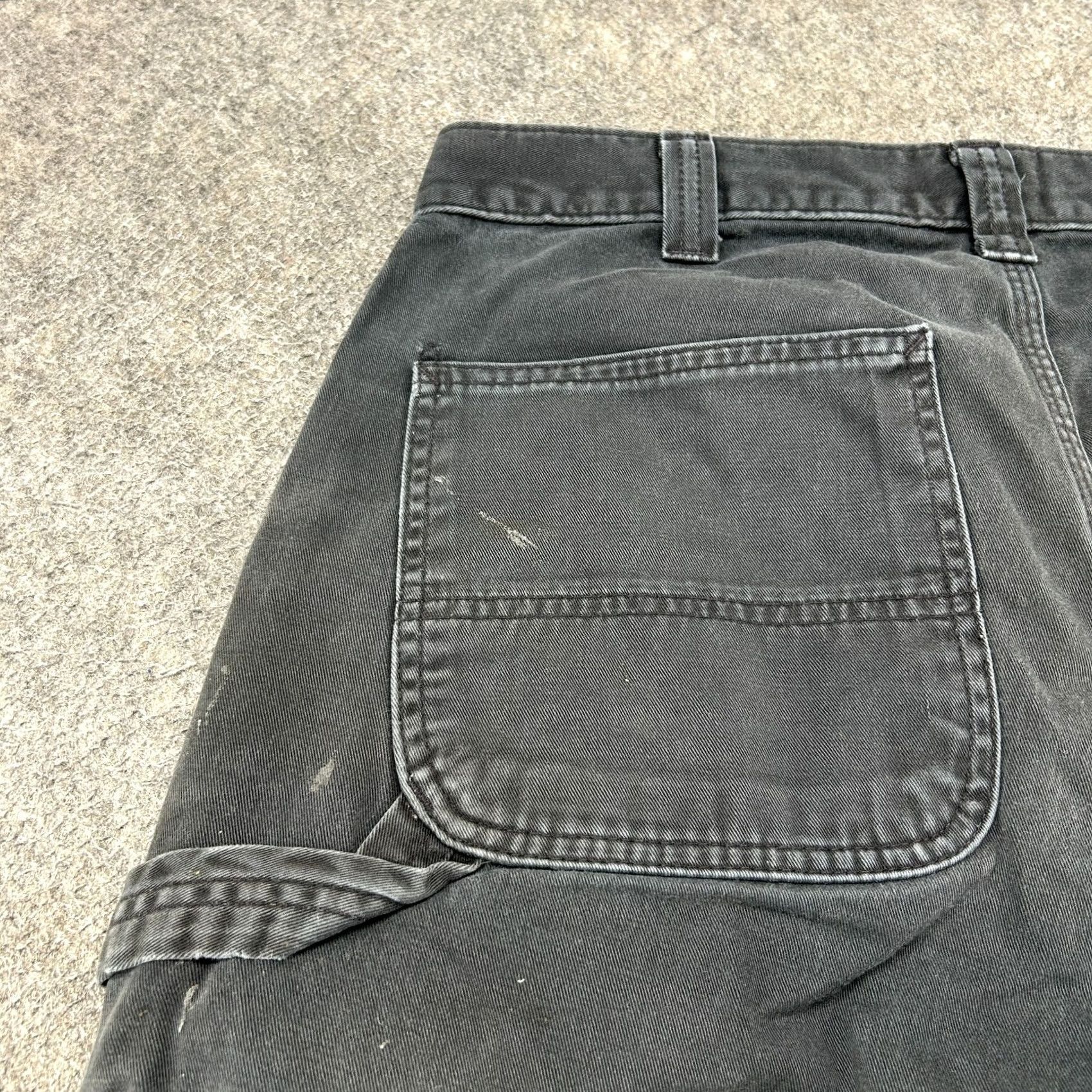 Carhartt Carhartt Pants Men 33x34 Black Carpenter Relaxed Straight Cotton Distressed Workwear Casual"} Size US 33 - 4 Thumbnail