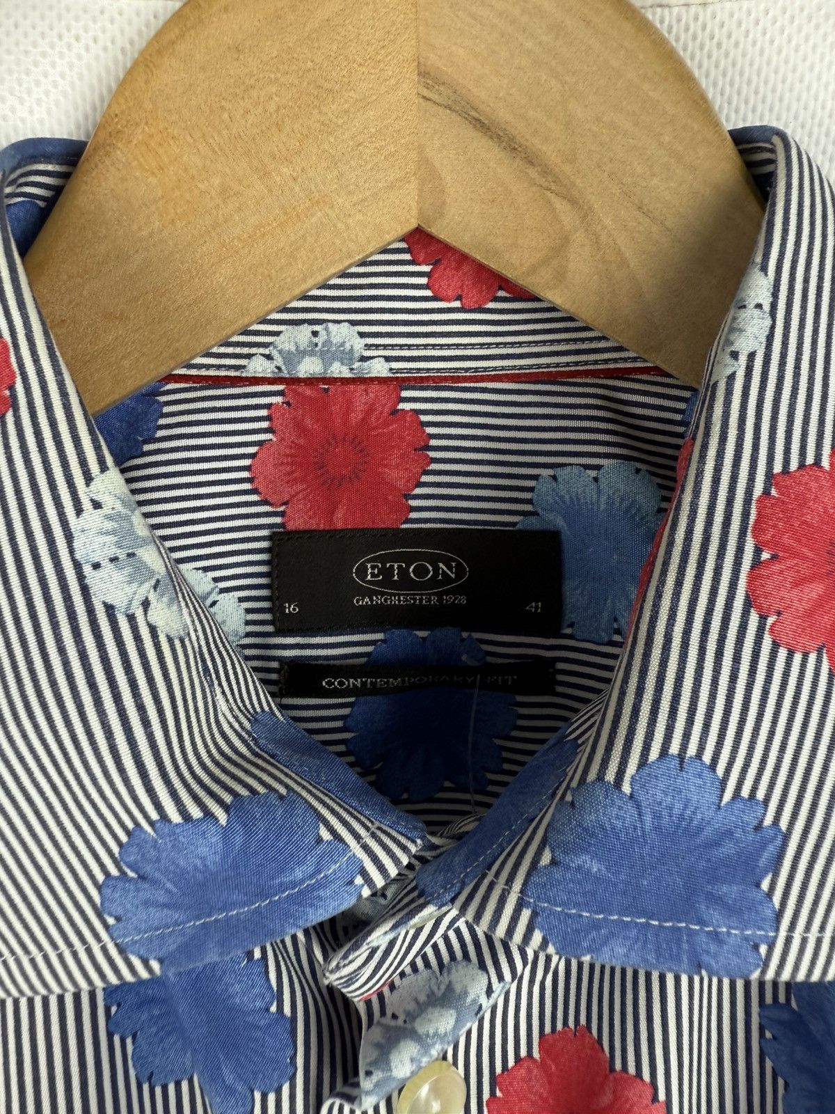 Eton Eton Contemporary Long Sleeve Floral Pattern Button Up Shirt Size US L / EU 52-54 / 3 - 11 Thumbnail