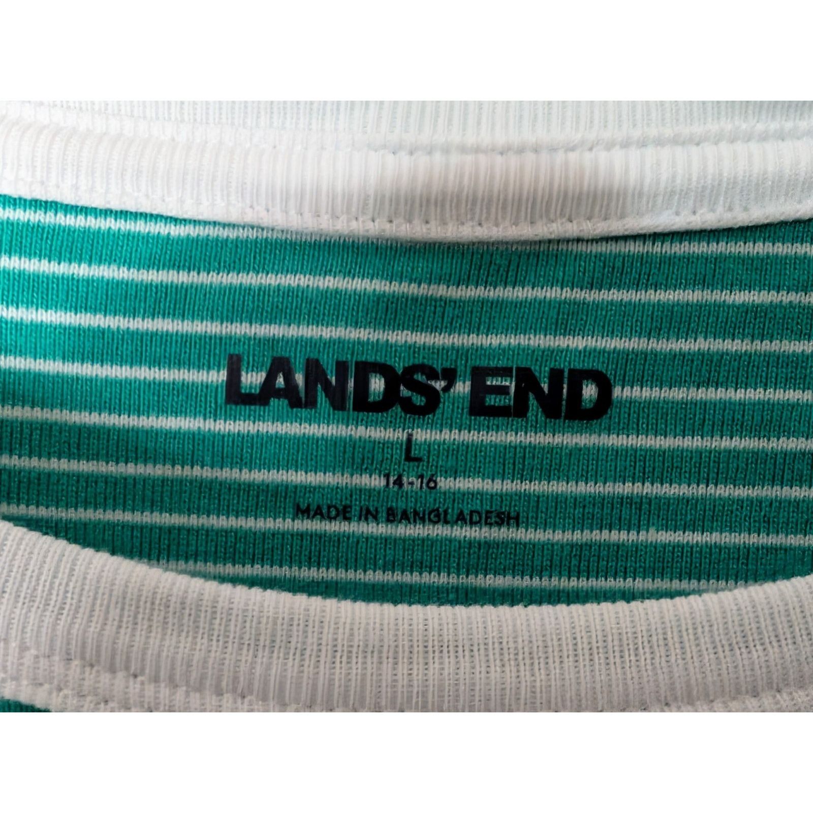 Lands' End Lands End Womens Global Stripe Short Sleeve Tee TShirt Large Size L / US 10 / IT 46 - 3 Thumbnail