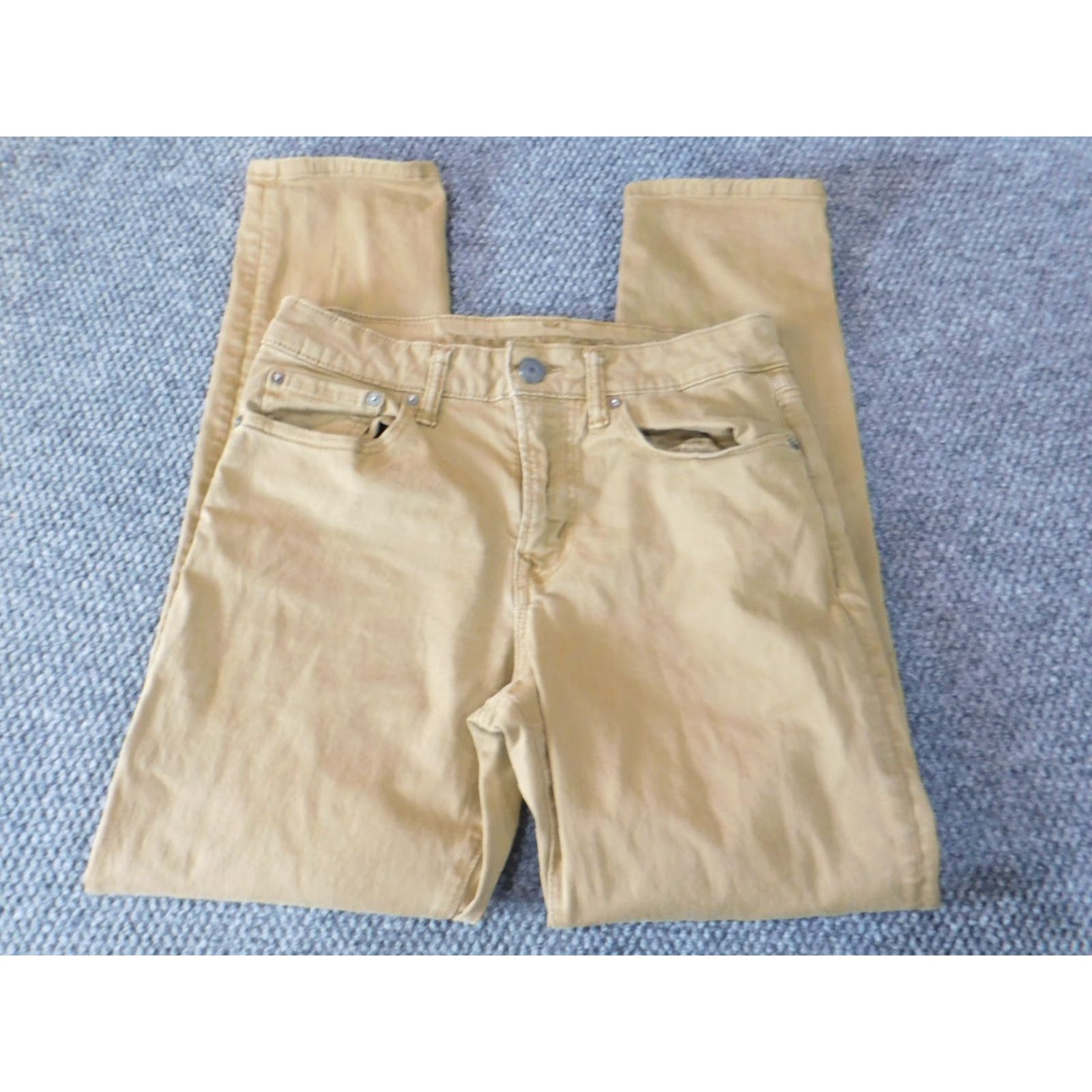 American Eagle Outfitters American Eagle Outfitters Pants Mens 29x27 Beige Slim Straight Chino canvas Cotton Flat Front Zipper Casual | 29 | Beige | Men | Regular | Pants Size US 29 - 2 Thumbnail