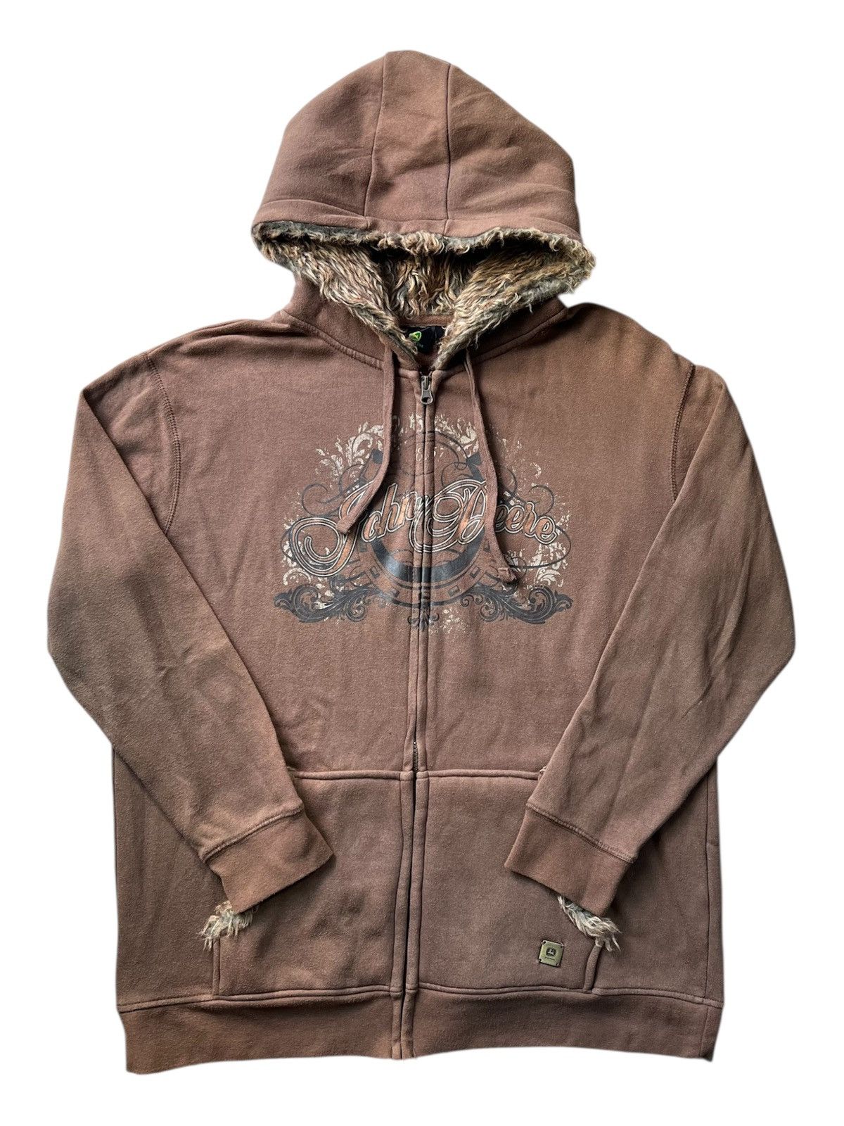John Deere Faded John Deere Brown Hoodie Size US XL / EU 56 / 4 - 1 Thumbnail
