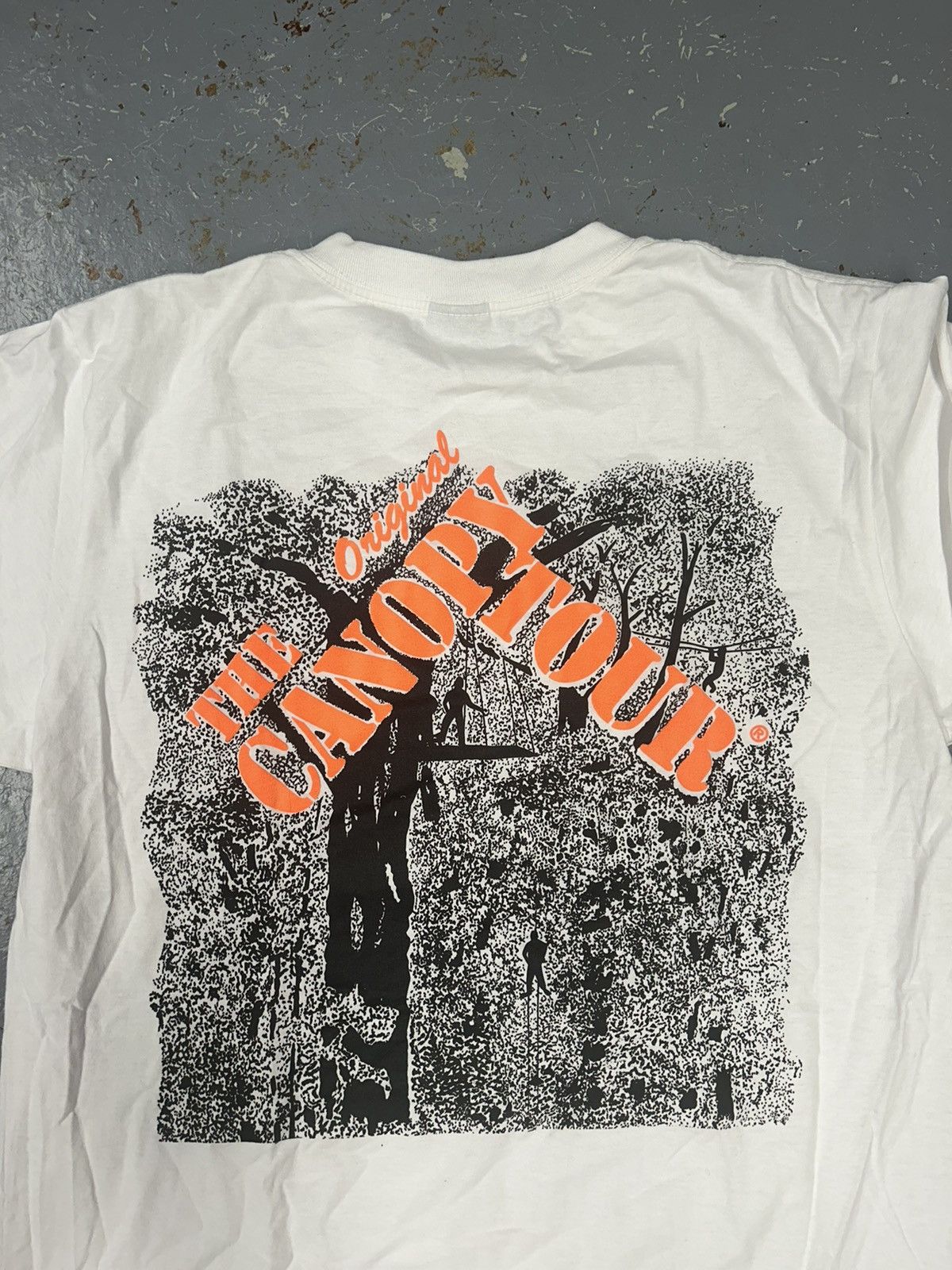 Vintage Crazy Vintage White Graphic Nature Tee Shirt Essential Y2K Size US L / EU 52-54 / 3 - 2 Thumbnail