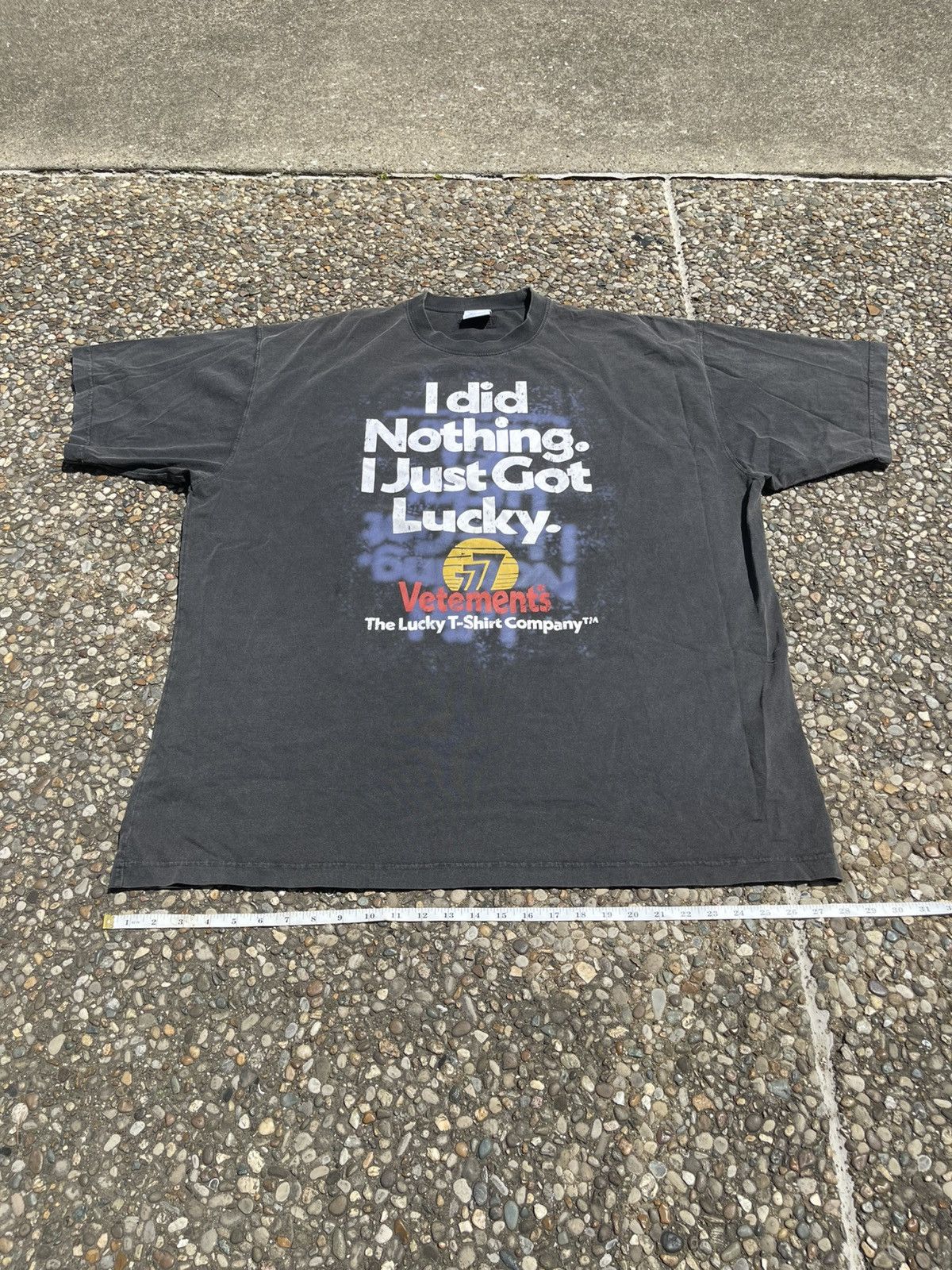 Vetements “I did nothing. I just got lucky” tee