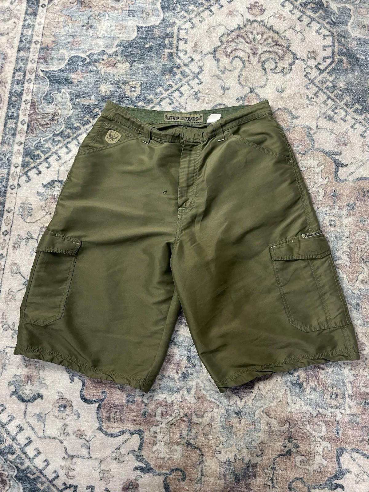 JNCO Vintage PACO Jean Shorts Sz38 Embroidered Skull Y2K Grunge Size US 38 / EU 54 - 1 Thumbnail